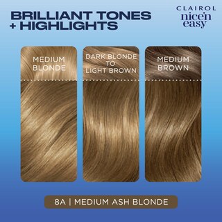 Foto 5 | Tinte Para El Cabello Clairol Nice'n Easy 8a, Rubio Ceniza Medio, Paquete De 3 - Venta Internacional.