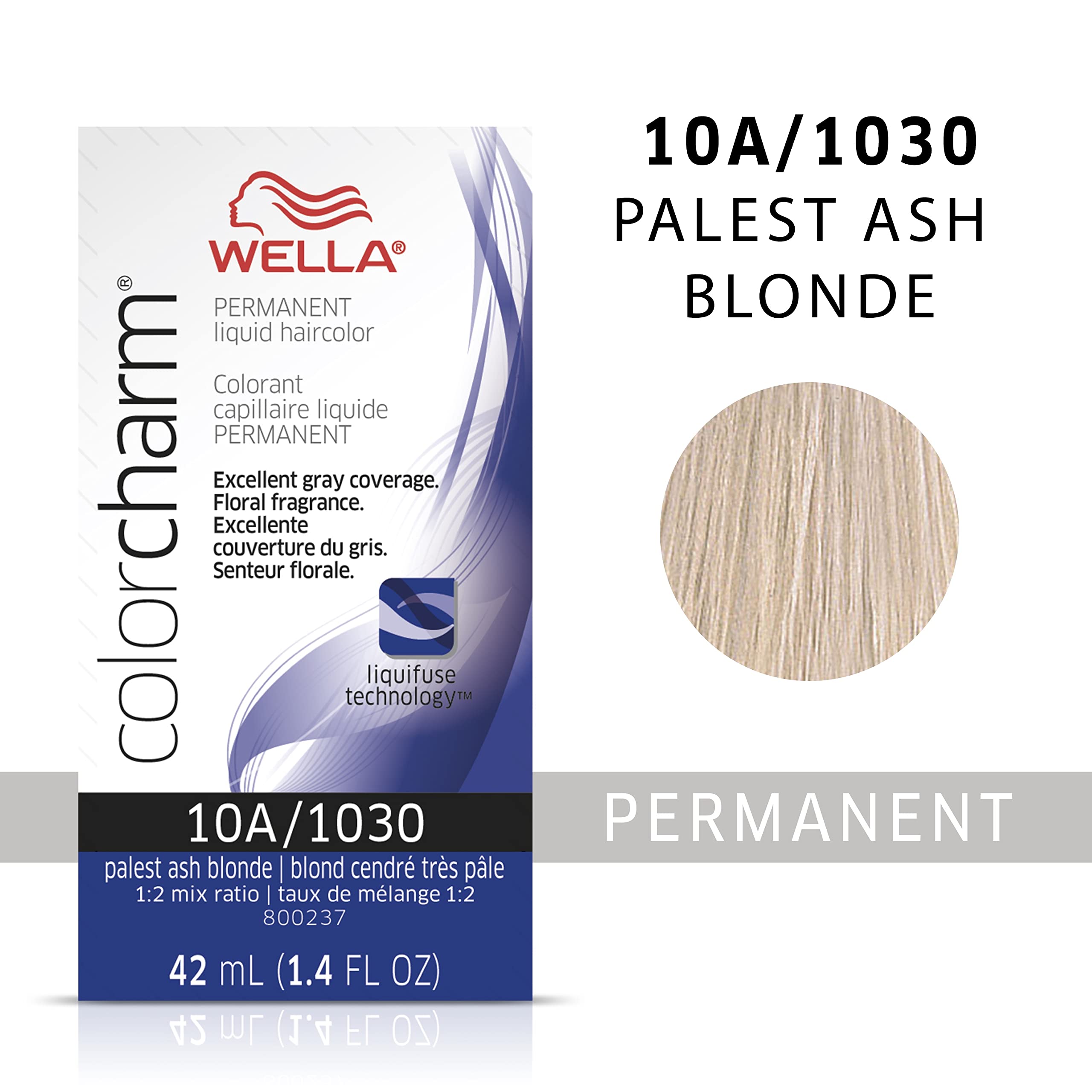 Foto 2 | Color De Pelo Wella Color Charm 10a, Color Rubio Ceniza Pálido, Funda Gris - Venta Internacional.
