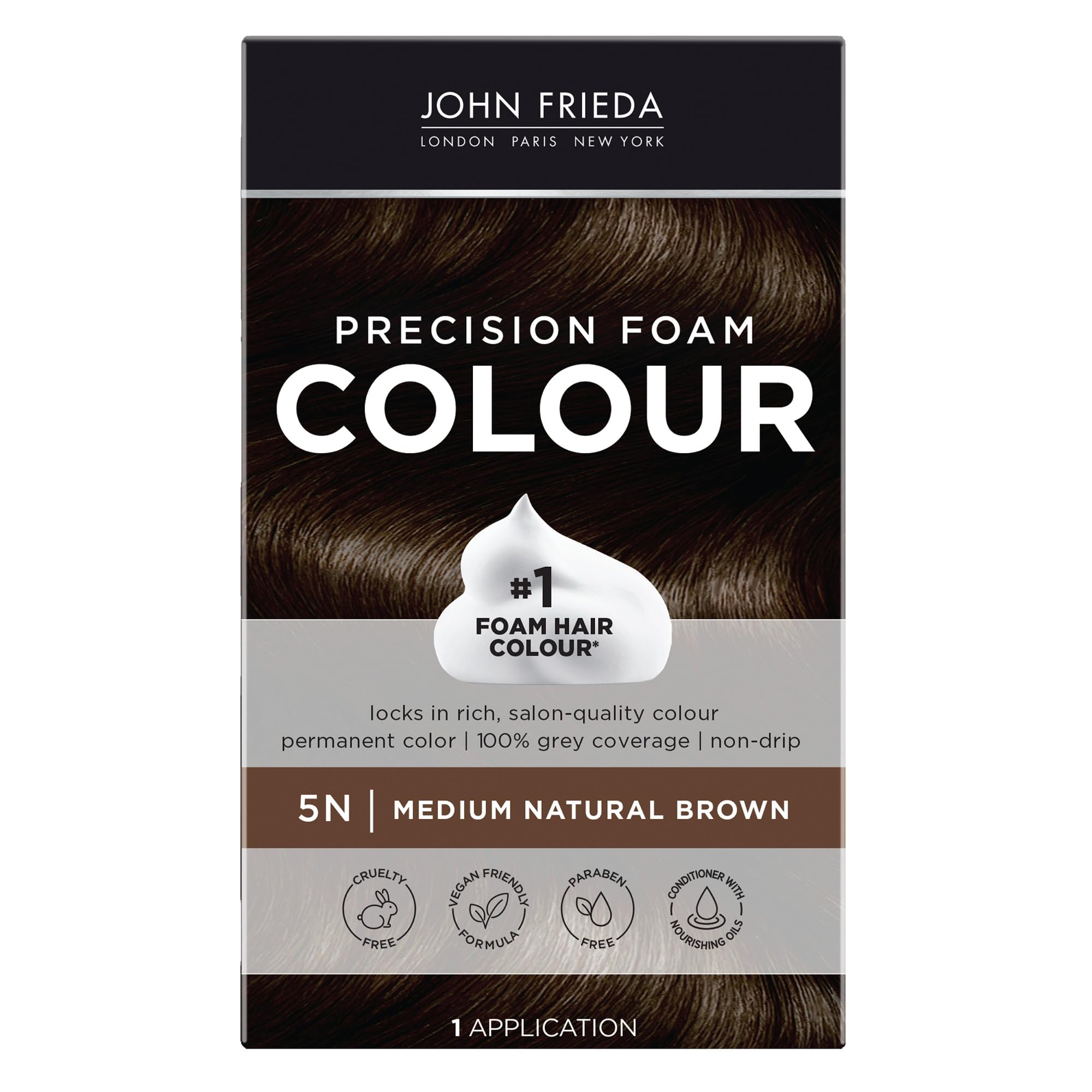 Foto 2 pulgar | Tinte De Pelo John Frieda Precision Foam 5n Medium Brown - Venta Internacional.