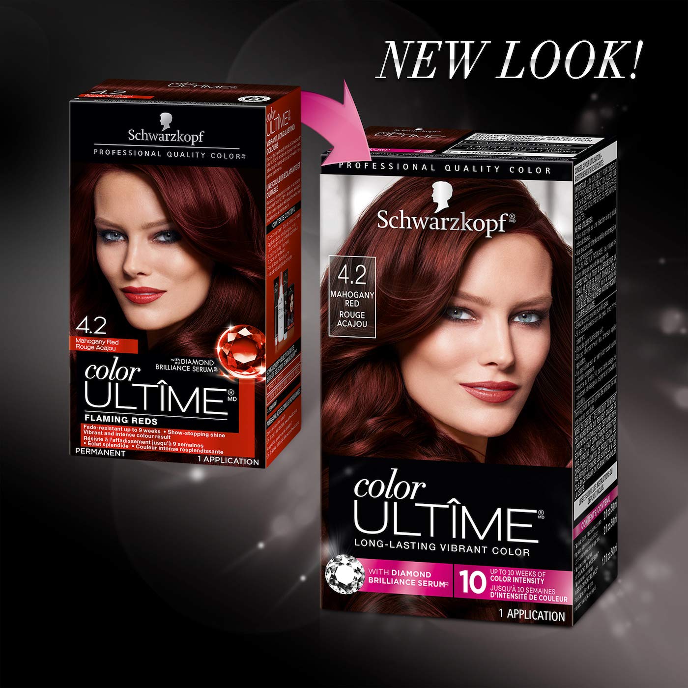 Foto 3 pulgar | Tinte Para El Cabello Schwarzkopf Color Ultime 4.2 Rojo Caoba - Venta Internacional.