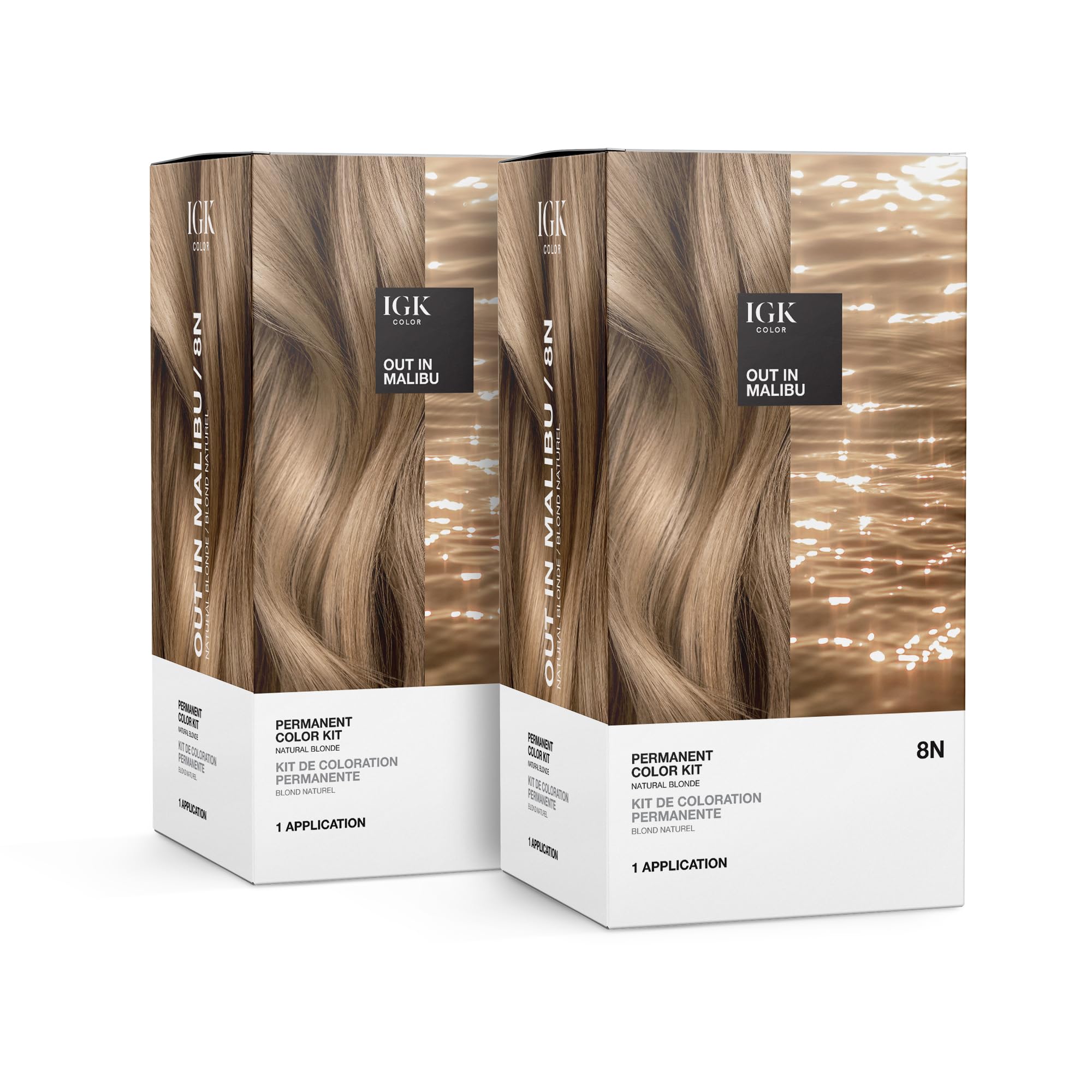 Kit De Coloración Permanente Igk Out In Malibu Natural Blonde 8n X2 - Venta Internacional.