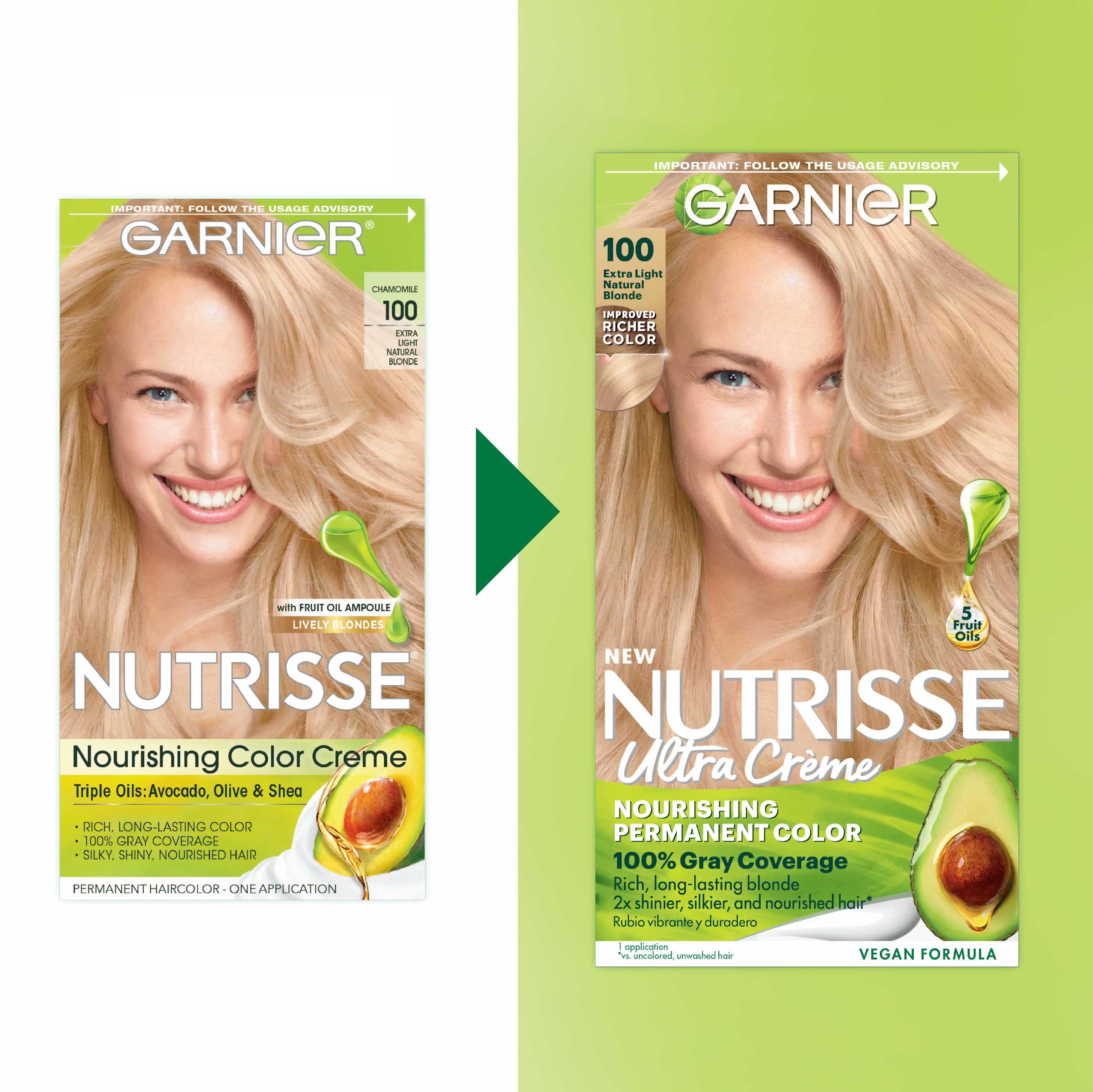 Foto 3 pulgar | Tinte Para El Cabello Garnier Nutrisse Nourishing Creme 100 Extra Light - Venta Internacional.