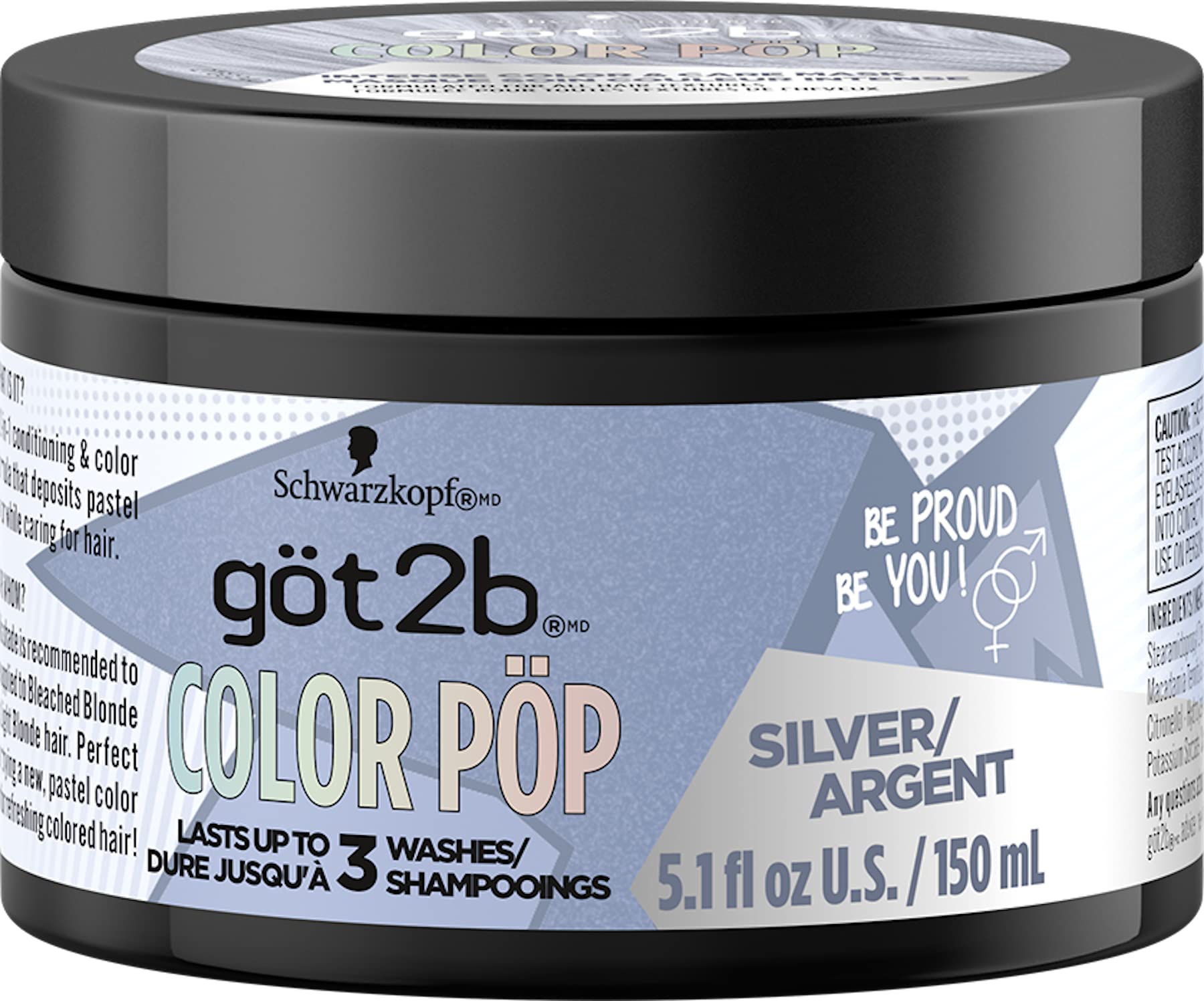 Mascarilla Para Teñir El Cabello Got2b Color Pop Semipermanente Plateada 150 Ml - Venta Internacional.