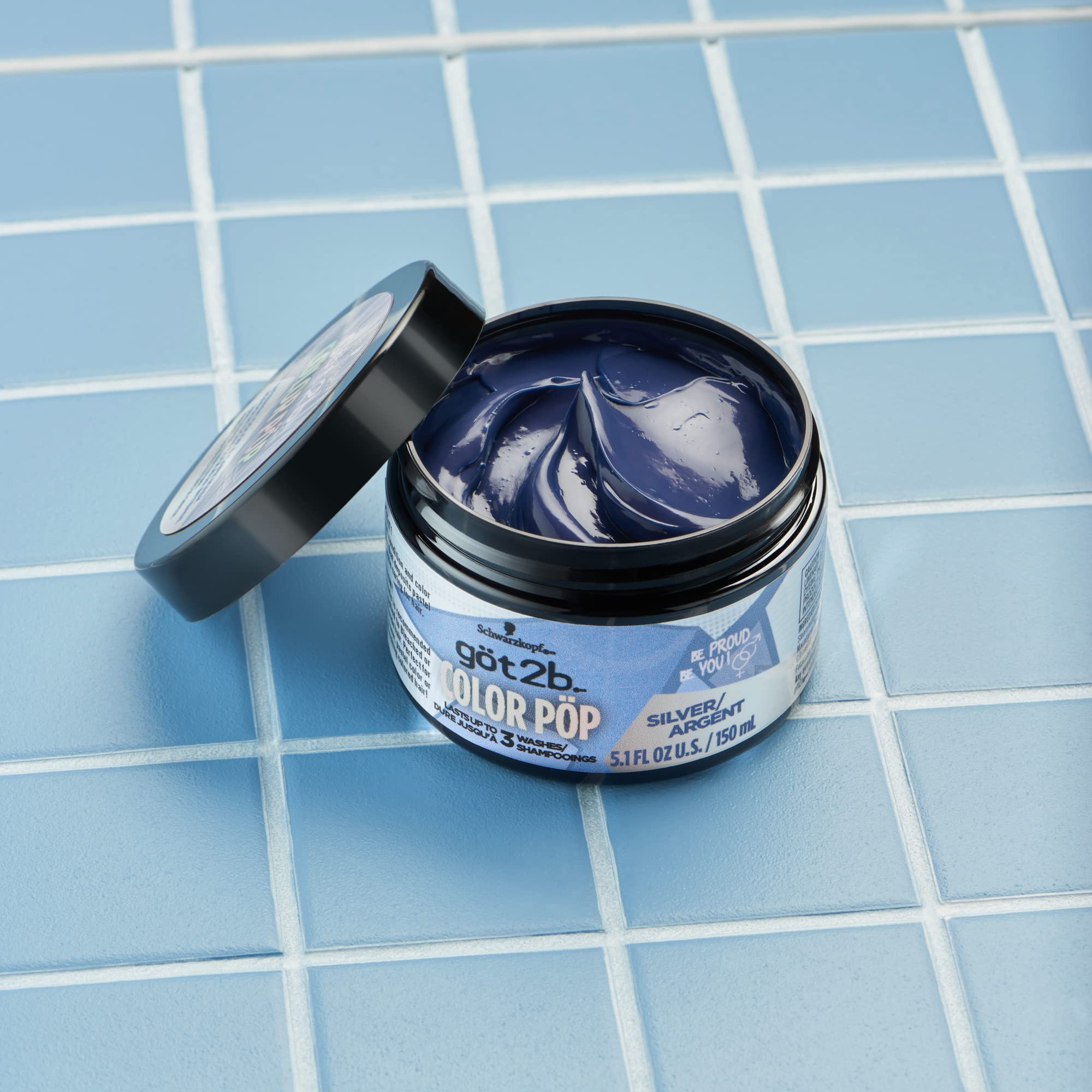 Foto 4 | Mascarilla Para Teñir El Cabello Got2b Color Pop Semipermanente Plateada 150 Ml - Venta Internacional.