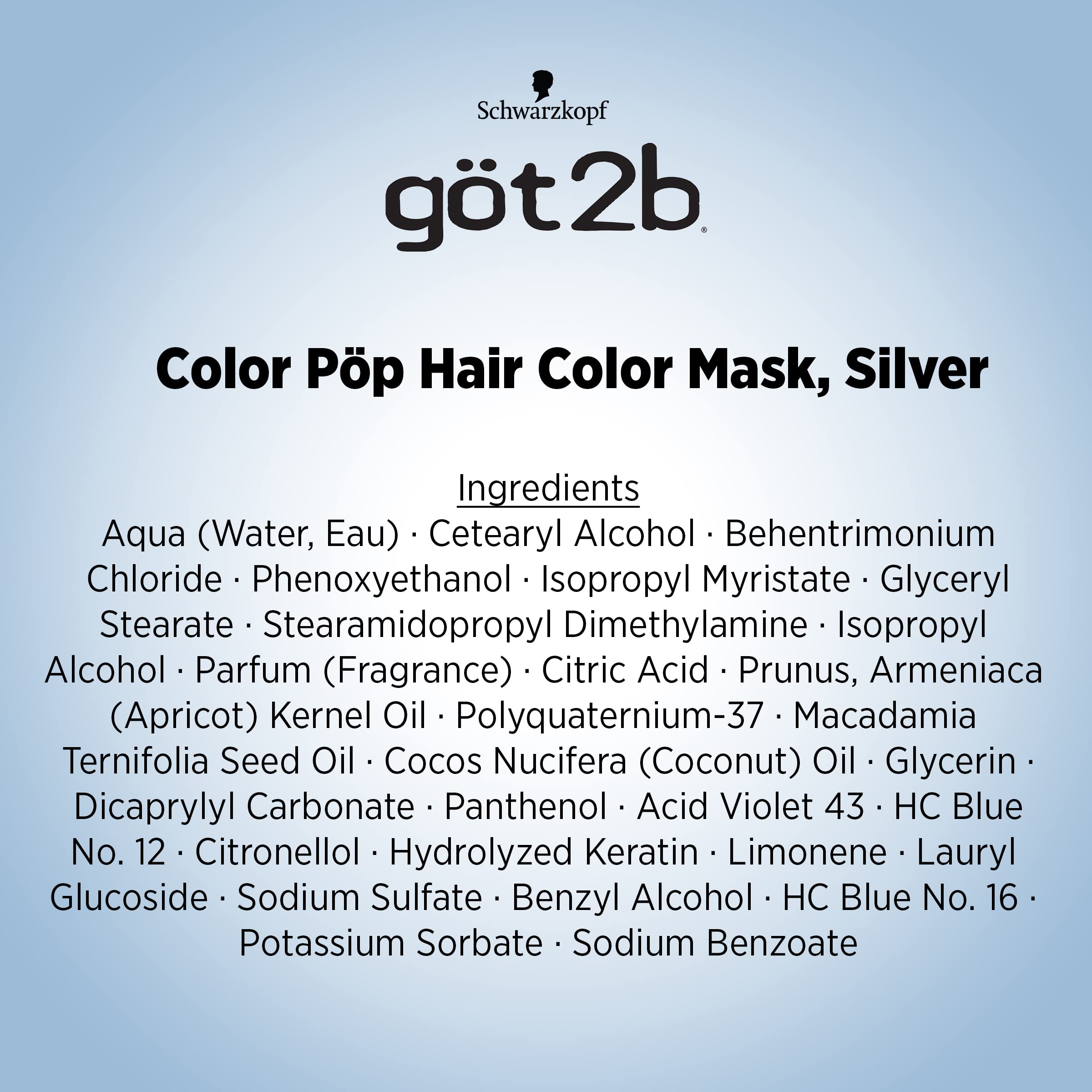 Foto 6 pulgar | Mascarilla Para Teñir El Cabello Got2b Color Pop Semipermanente Plateada 150 Ml - Venta Internacional.