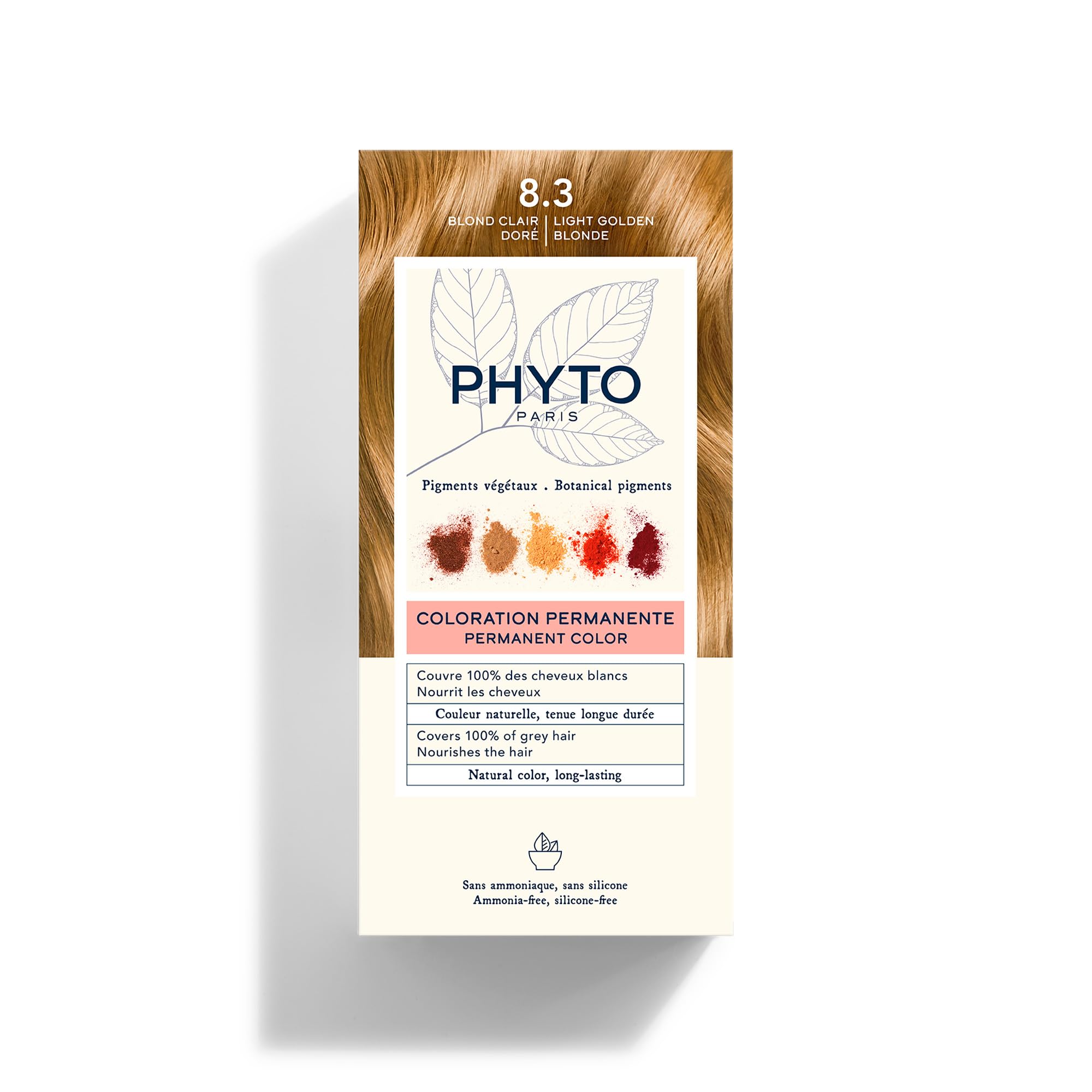 Foto 2 pulgar | Tinte De Cabello Phyto Phytocolor Permanent 8.3 Rubio Dorado Claro - Venta Internacional.
