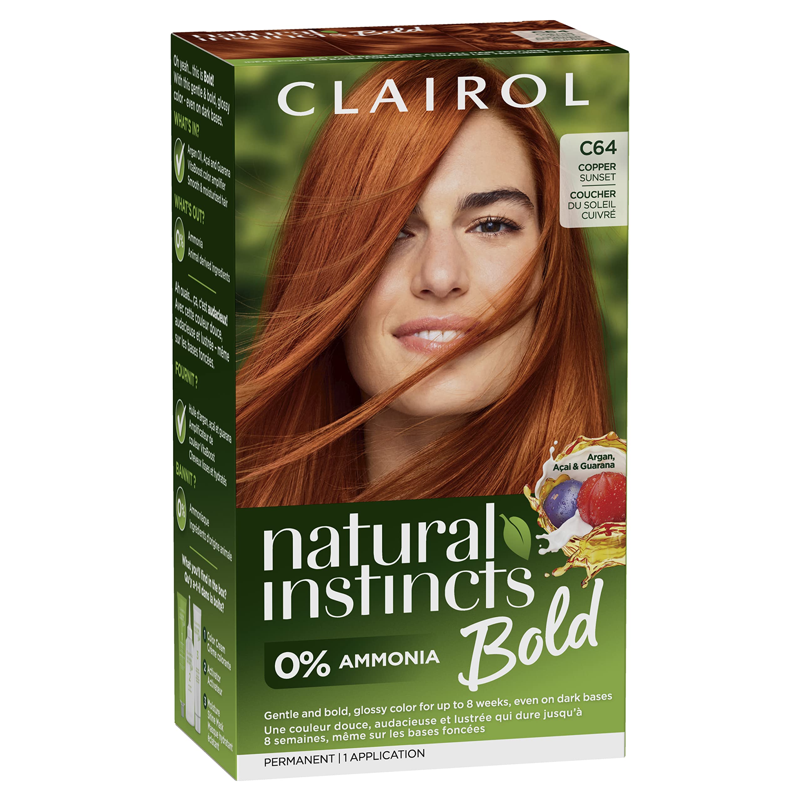 Foto 2 pulgar | Tinte Para El Cabello Clairol Natural Instincts Bold C64 Copper Sunset - Venta Internacional.