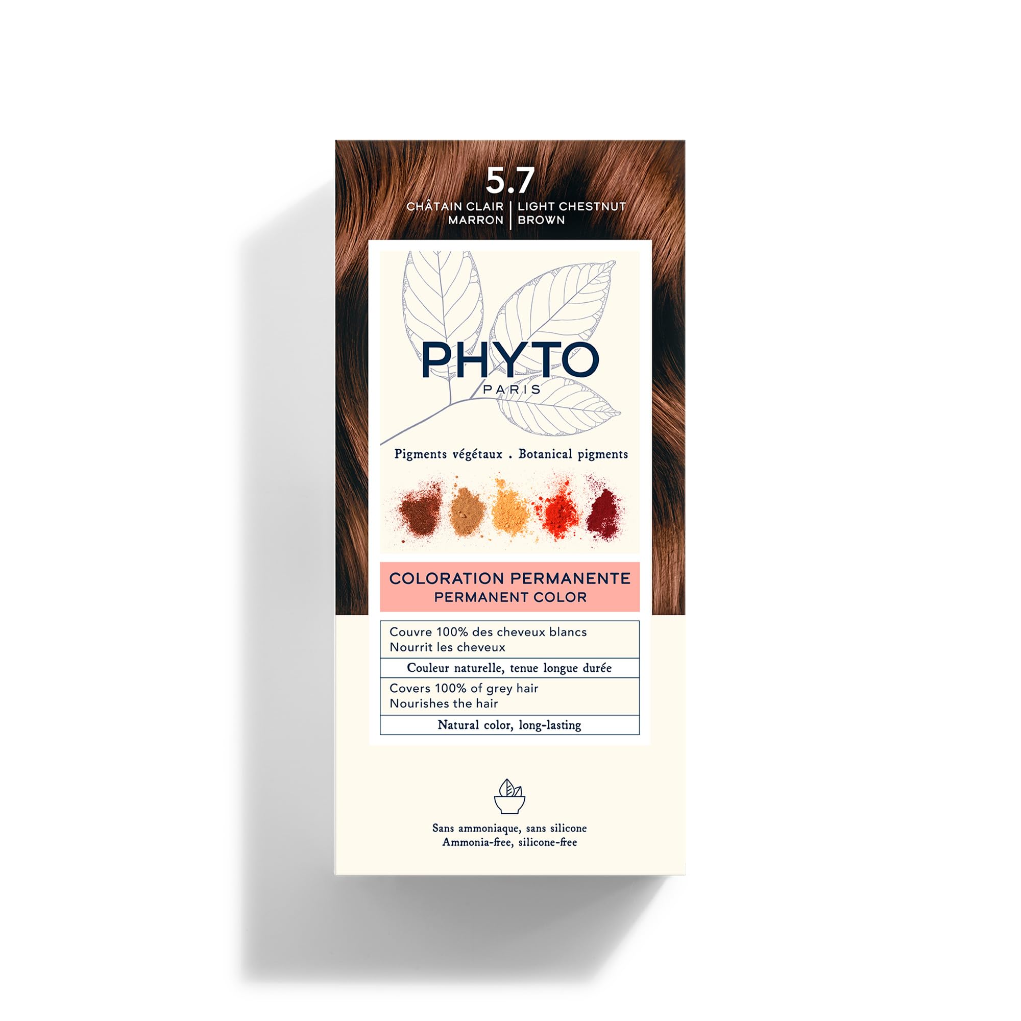 Foto 2 pulgar | Tinte De Cabello Phyto Phytocolor Permanent 5.7 Castaño Claro - Venta Internacional.