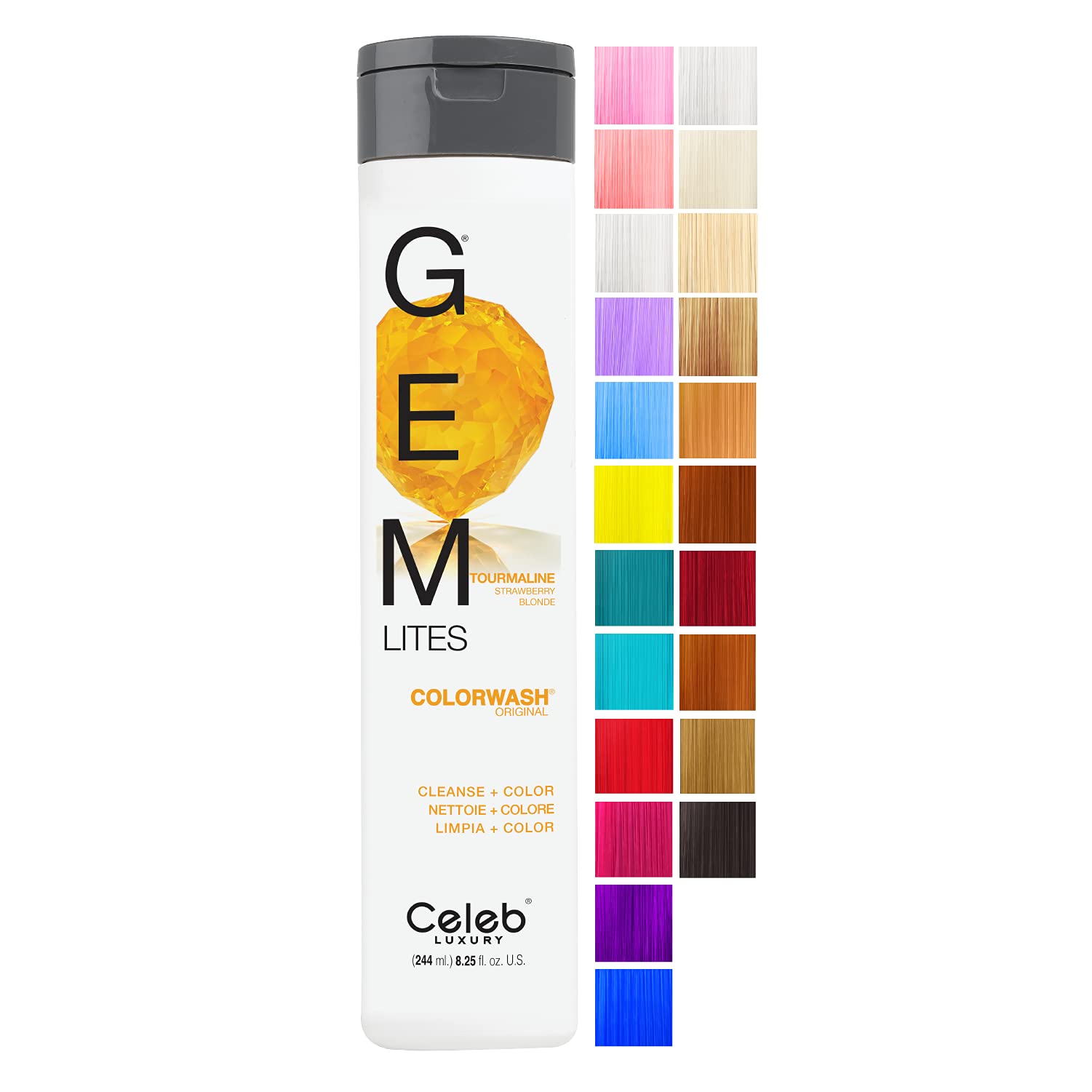 Foto 2 pulgar | Champú Celeb Luxury Gem Lites Colorwash Turmalina 240 Ml - Venta Internacional.