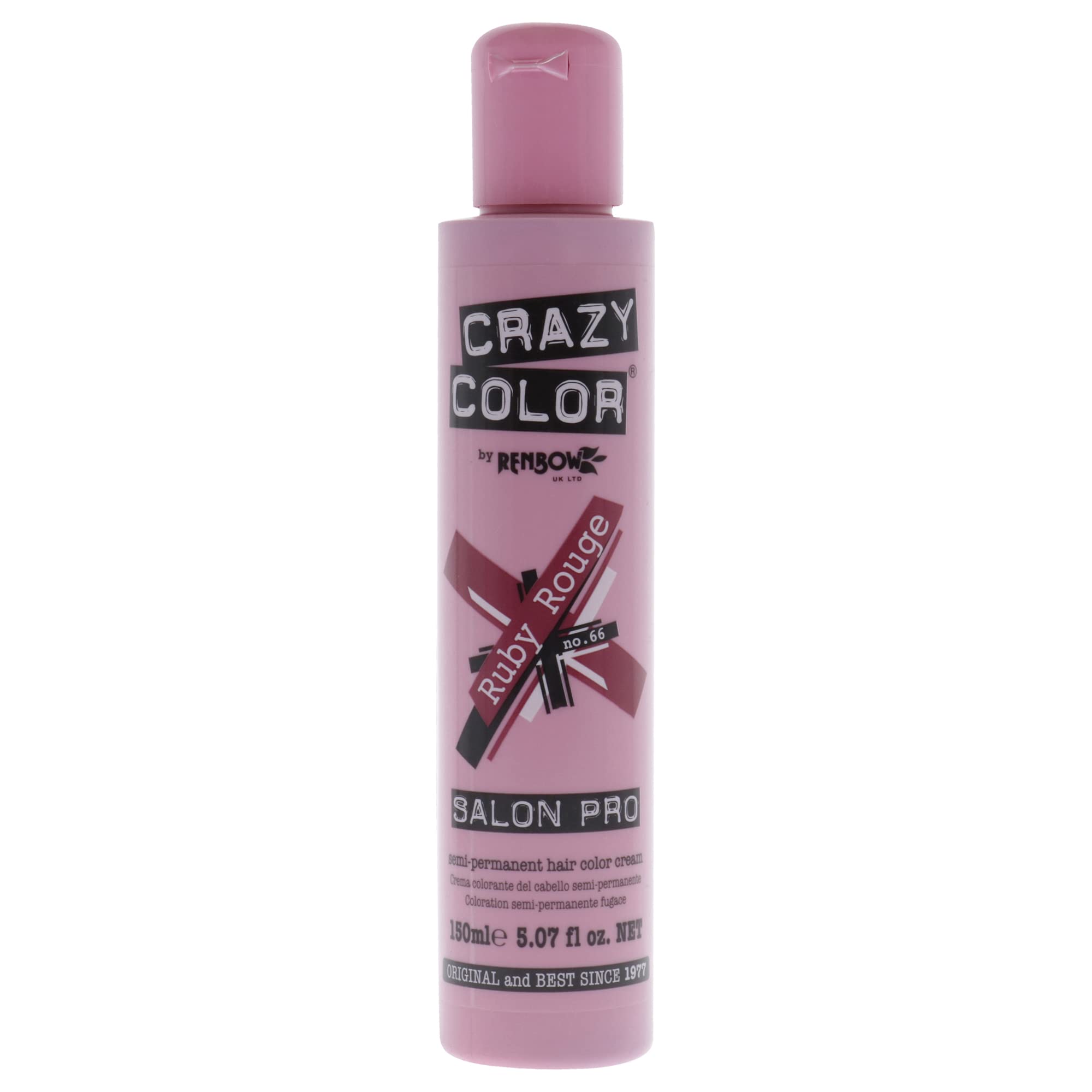 Foto 2 pulgar | Tinte De Pelo Crazy Color Salon Pro Semipermanente, 150 Ml, 66 Ruby Rouge - Venta Internacional.