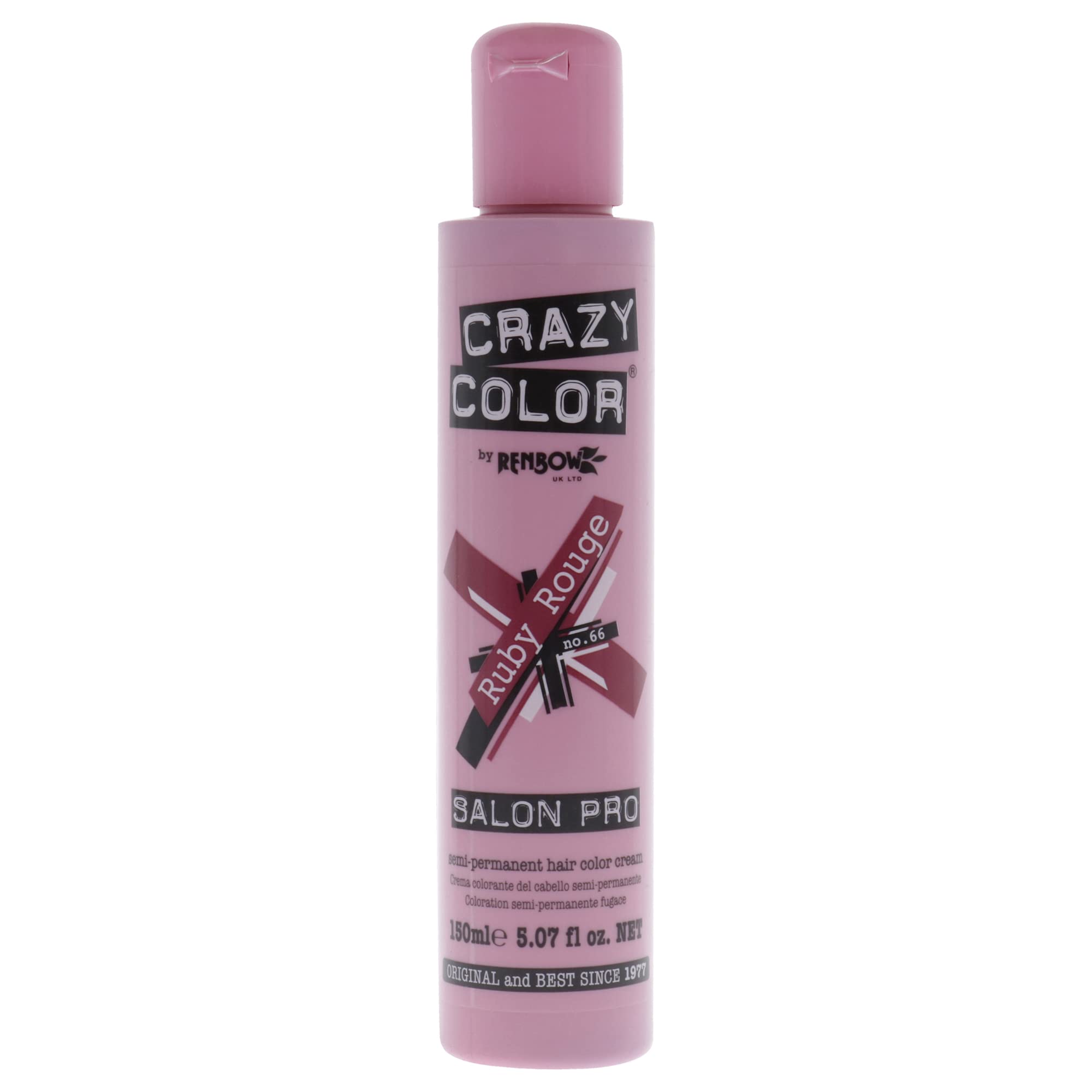 Tinte De Pelo Crazy Color Salon Pro Semipermanente, 150 Ml, 66 Ruby Rouge - Venta Internacional.