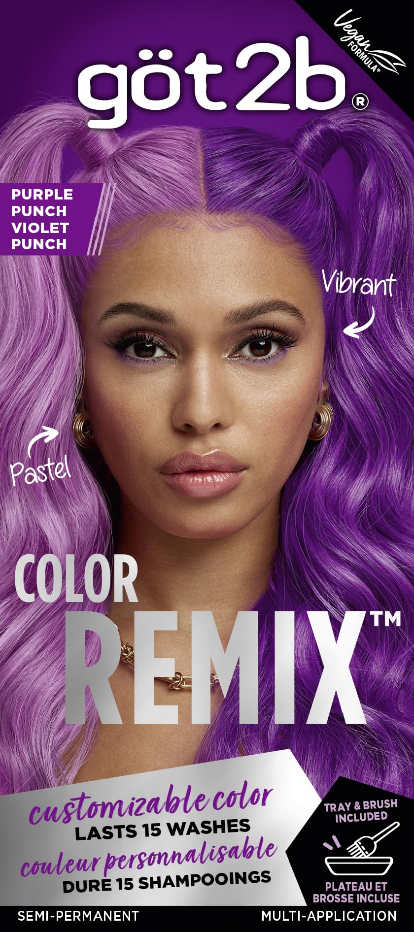 Tinte De Pelo Got2b Color Remix Semipermanente 094 Purple Punch - Venta Internacional.