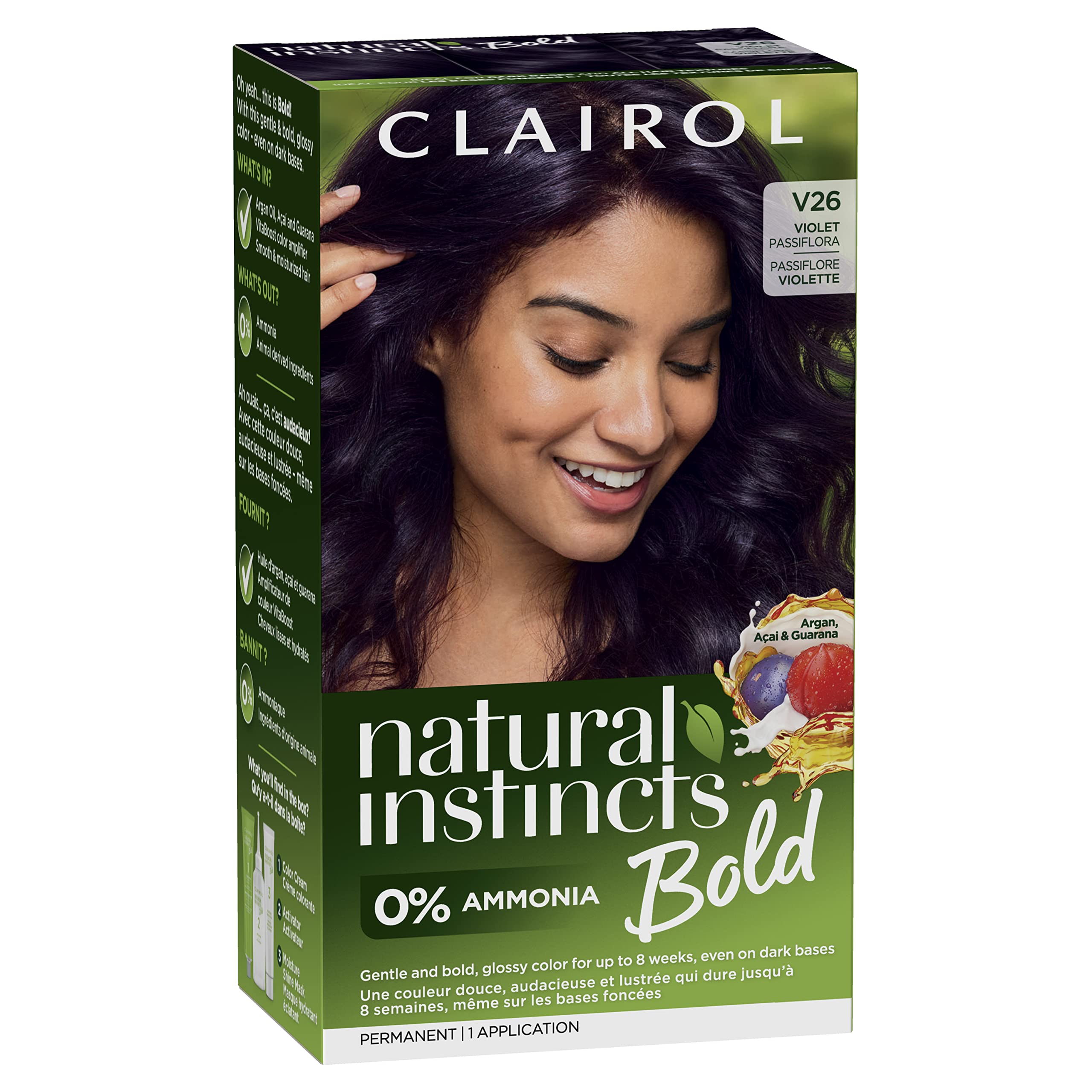 Tinte Para El Cabello Clairol Natural Instincts Bold V26 Violet Passiflora - Venta Internacional.