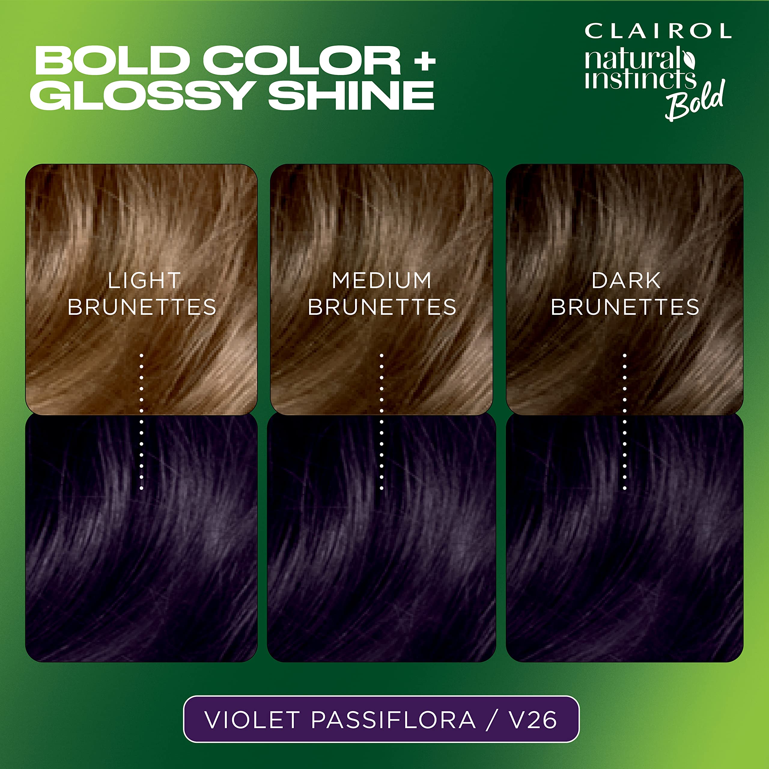 Foto 3 pulgar | Tinte Para El Cabello Clairol Natural Instincts Bold V26 Violet Passiflora - Venta Internacional.