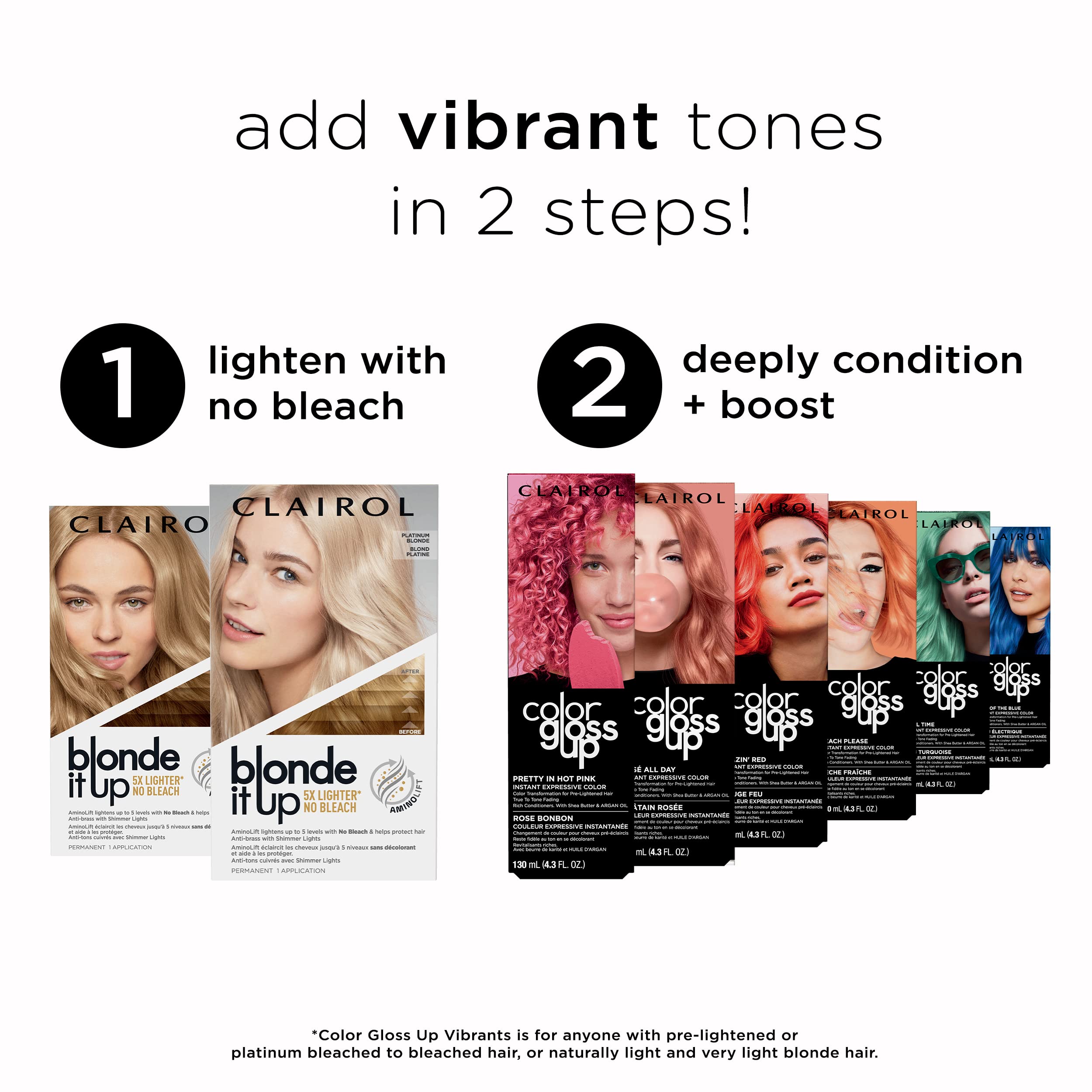 Foto 7 | Tinte Para El Cabello Clairol Color Gloss Up Toasted Almond Blonde X2 - Venta Internacional.