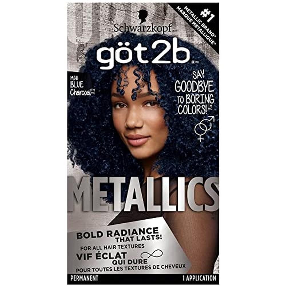 Tinte De Pelo Got2b Metallics Permanent M66 Blue Charcoal - Venta Internacional.