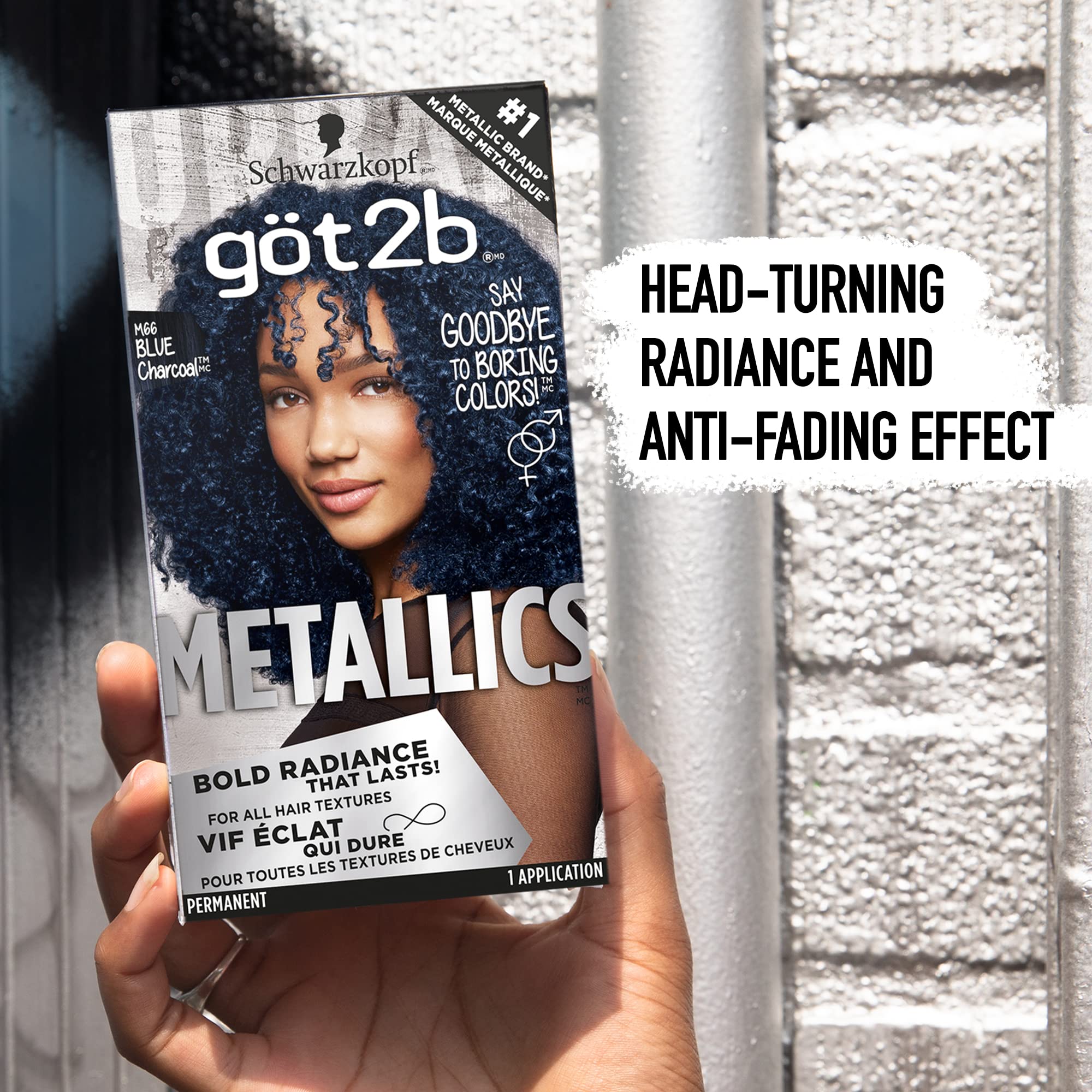 Foto 2 | Tinte De Pelo Got2b Metallics Permanent M66 Blue Charcoal - Venta Internacional.