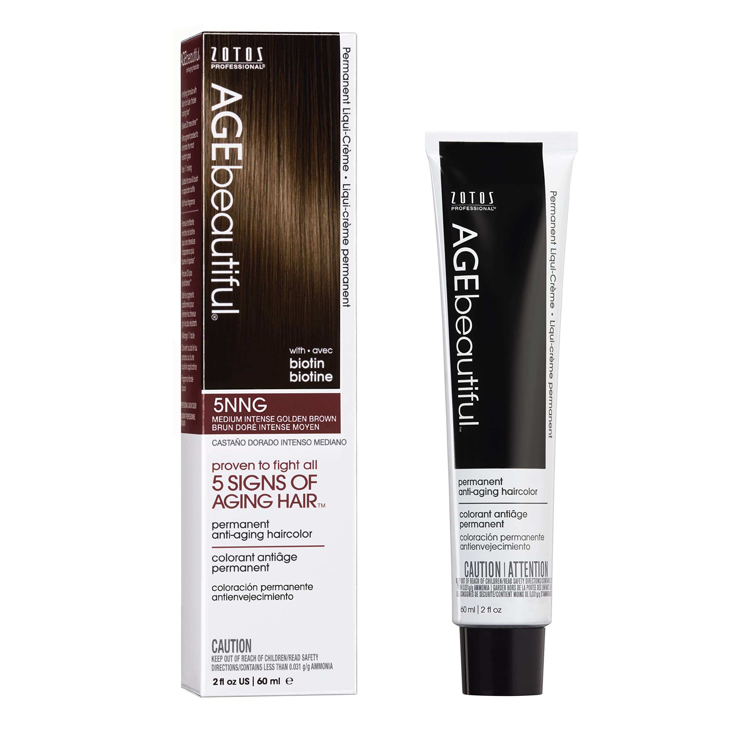 Foto 2 pulgar | Color De Cabello Age Beautiful Liqui Creme 5nng Marrón Dorado Medio - Venta Internacional.