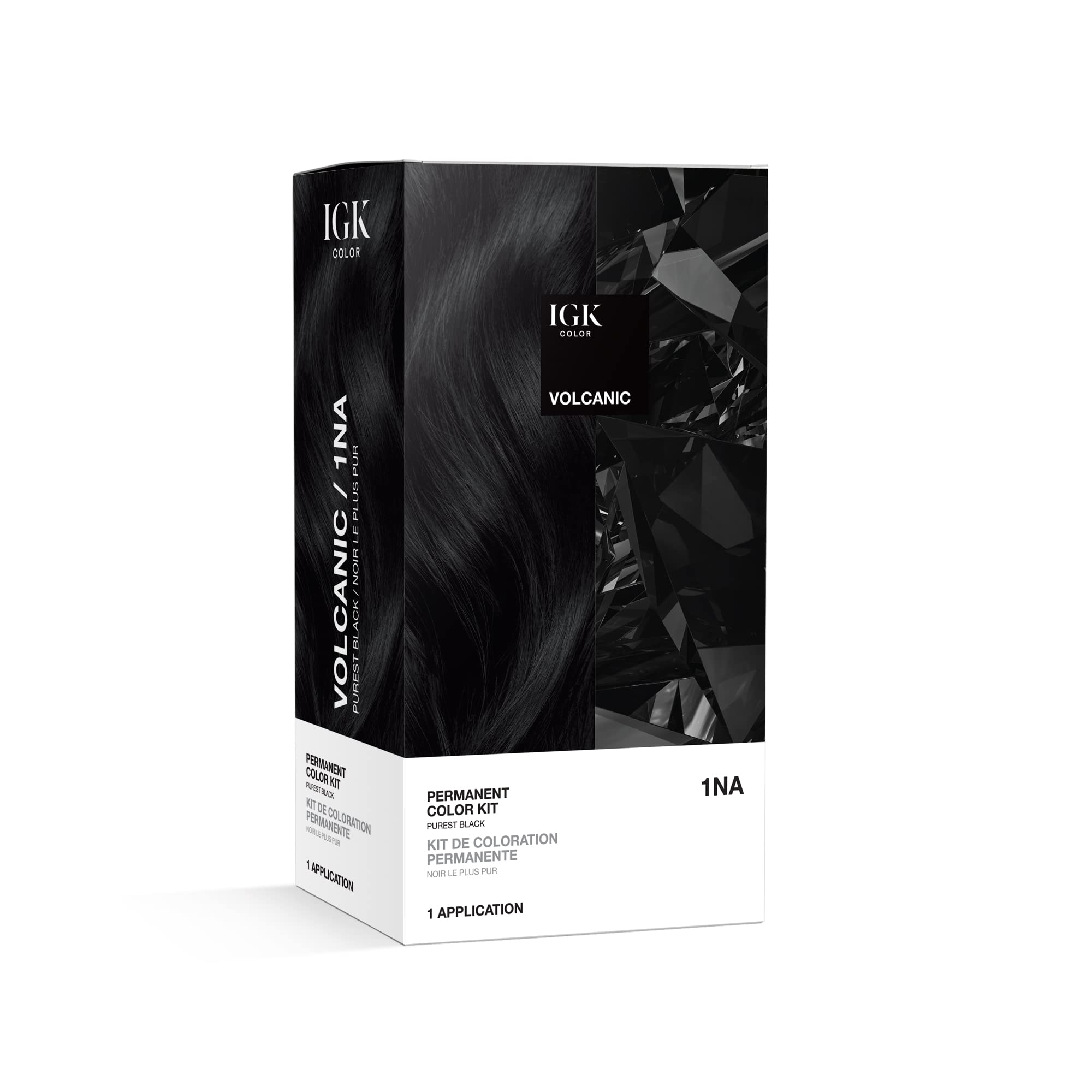 Kit De Coloración Para El Cabello Igk Volcanic Purest Black 1na 140 Ml Vegan - Venta Internacional.