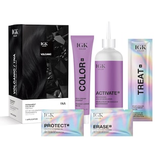 Foto 2 | Kit De Coloración Para El Cabello Igk Volcanic Purest Black 1na 140 Ml Vegan - Venta Internacional.