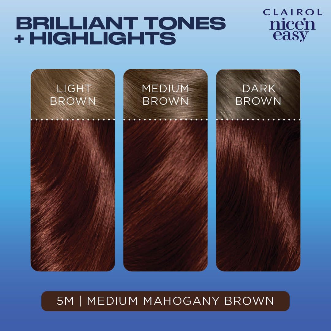 Foto 5 | Tinte Para El Cabello Clairol Nice'n Easy 5 M, Marrón Caoba Medio, 180 Ml, X3 - Venta Internacional.