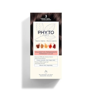 Foto 1 | Tinte Para El Cabello Phyto Phytocolor Permanent 3, Marrón Oscuro, 12 Ml - Venta Internacional.