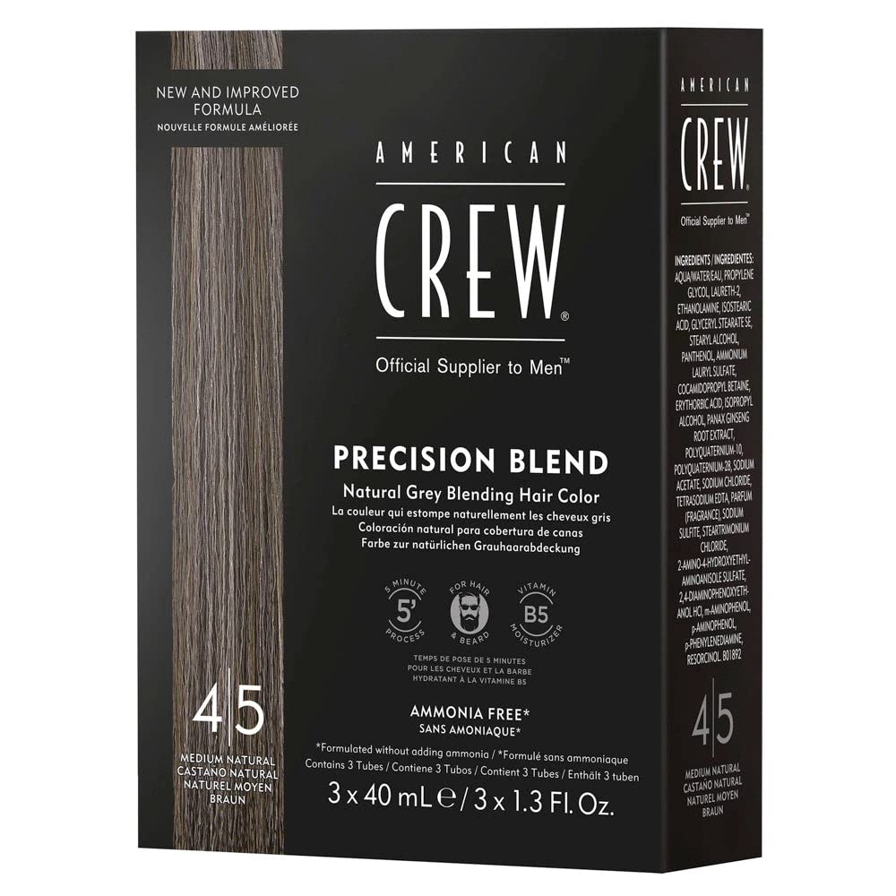 Foto 3 pulgar | Tinte De Pelo Temporal American Crew Para Hombre, Gris Natural, 40 Ml - Venta Internacional.