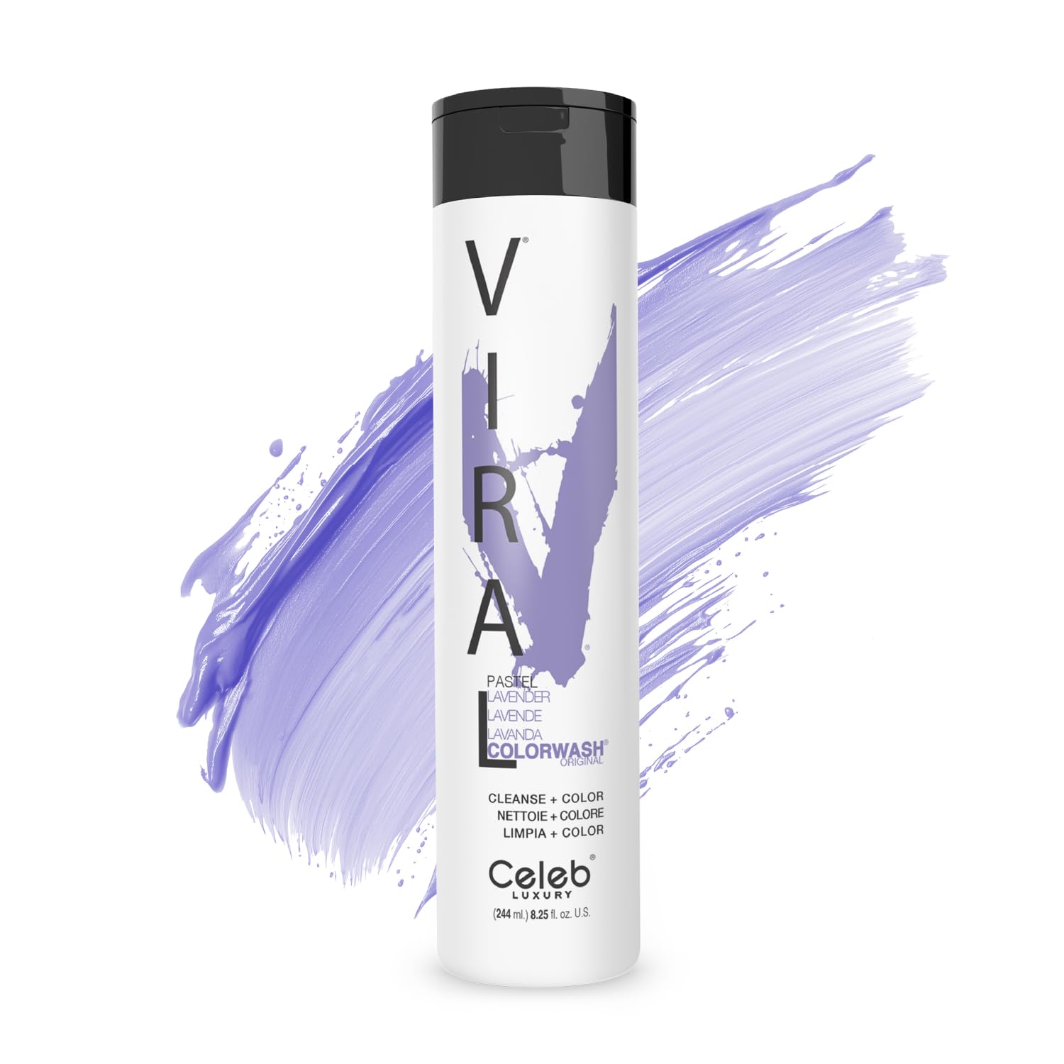 Champú Celeb Luxury Viral Colorwash Pastel Lavanda, 245 Ml - Venta Internacional.