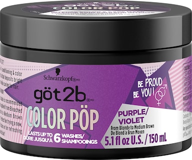 Foto 1 | Mascarilla Para Teñir El Cabello Got2b Color Pop Semipermanente Púrpura 150 Ml - Venta Internacional.