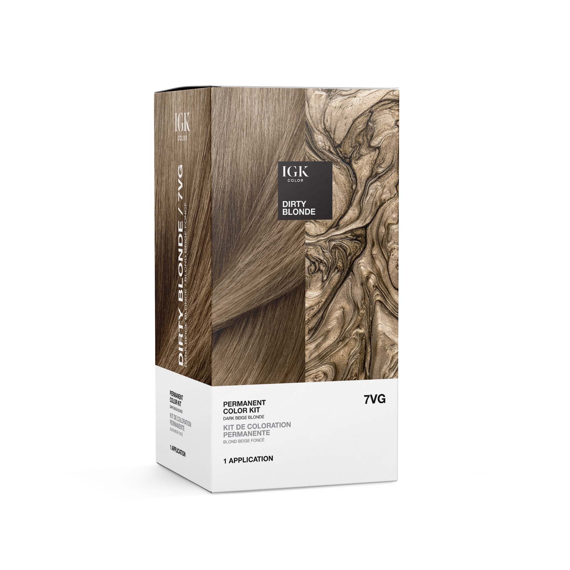 Foto 2 pulgar | Kit De Coloración De Cabello Igk Permanent Dirty Blonde 7vg 140 Ml - Venta Internacional.