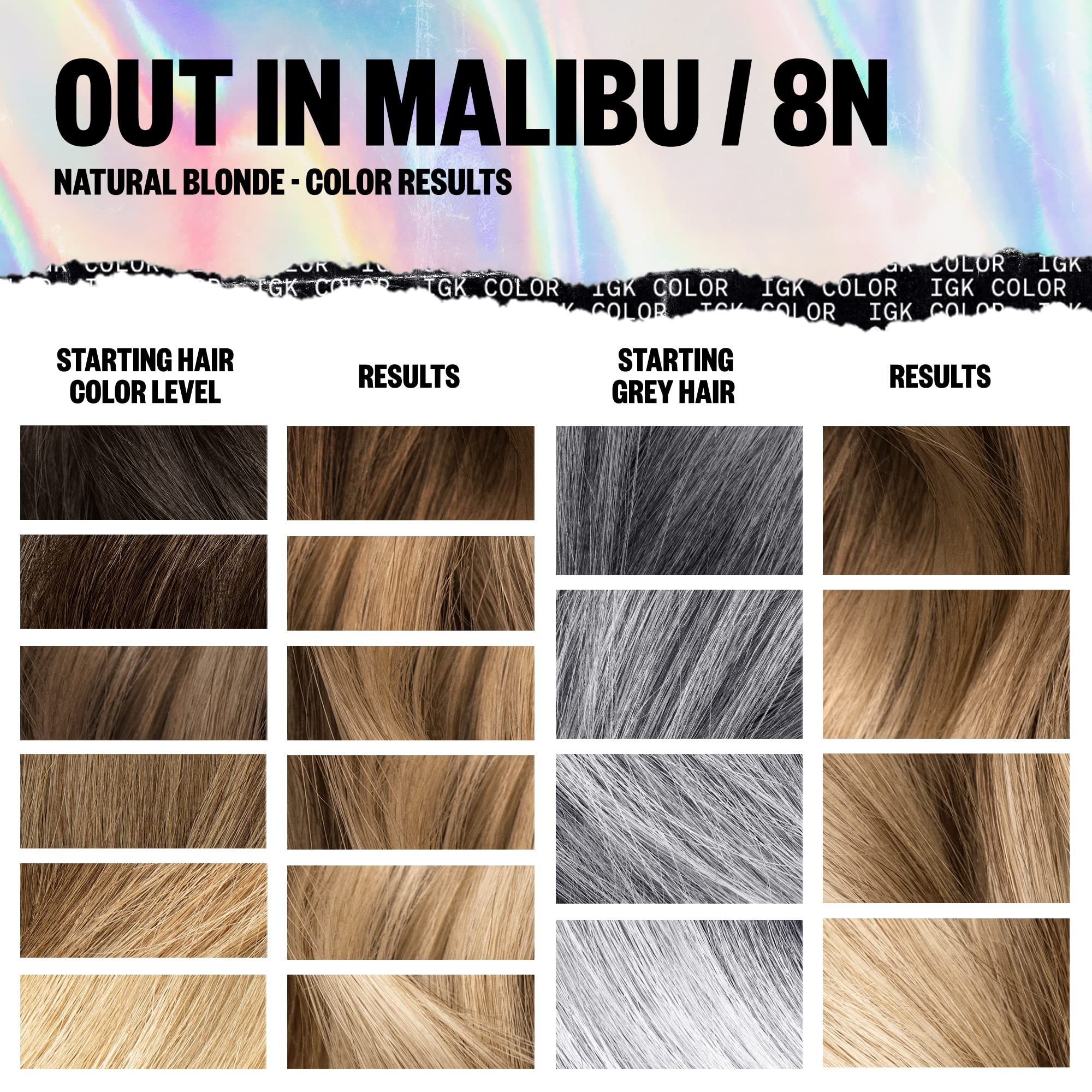 Foto 5 | Kit De Coloración Permanente Igk Out In Malibu Natural Blonde 8n - Venta Internacional.