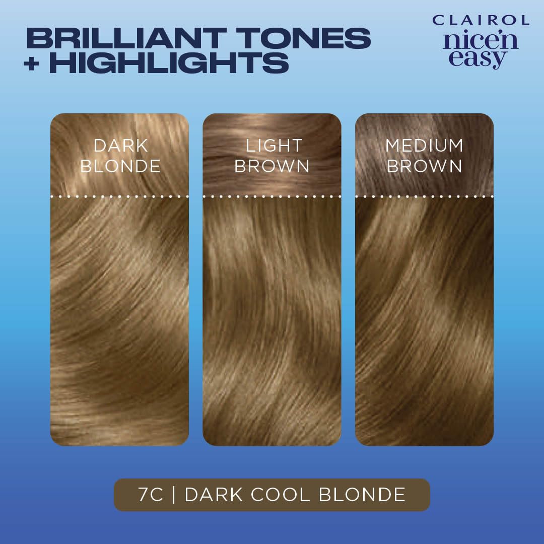 Foto 6 pulgar | Tinte Para El Cabello Clairol Nice'n Easy 7c, Rubio Oscuro Y Fresco, Paquete De 3 - Venta Internacional.