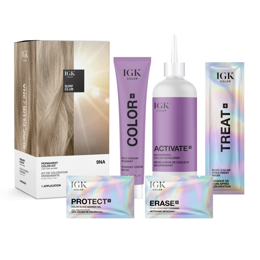 Foto 3 pulgar | Kit De Coloración Para El Cabello Igk Surf Club Light Cool Blonde 9na 140ml - Venta Internacional.