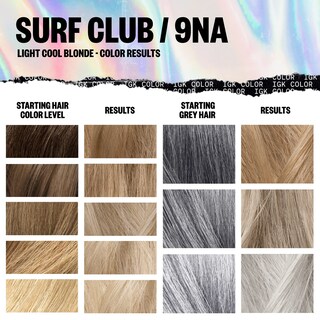 Foto 6 | Kit De Coloración Para El Cabello Igk Surf Club Light Cool Blonde 9na 140ml - Venta Internacional.