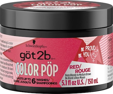 Foto 1 | Mascarilla Para Teñir El Cabello Got2b Color Pop Semipermanente Roja 150 Ml - Venta Internacional.