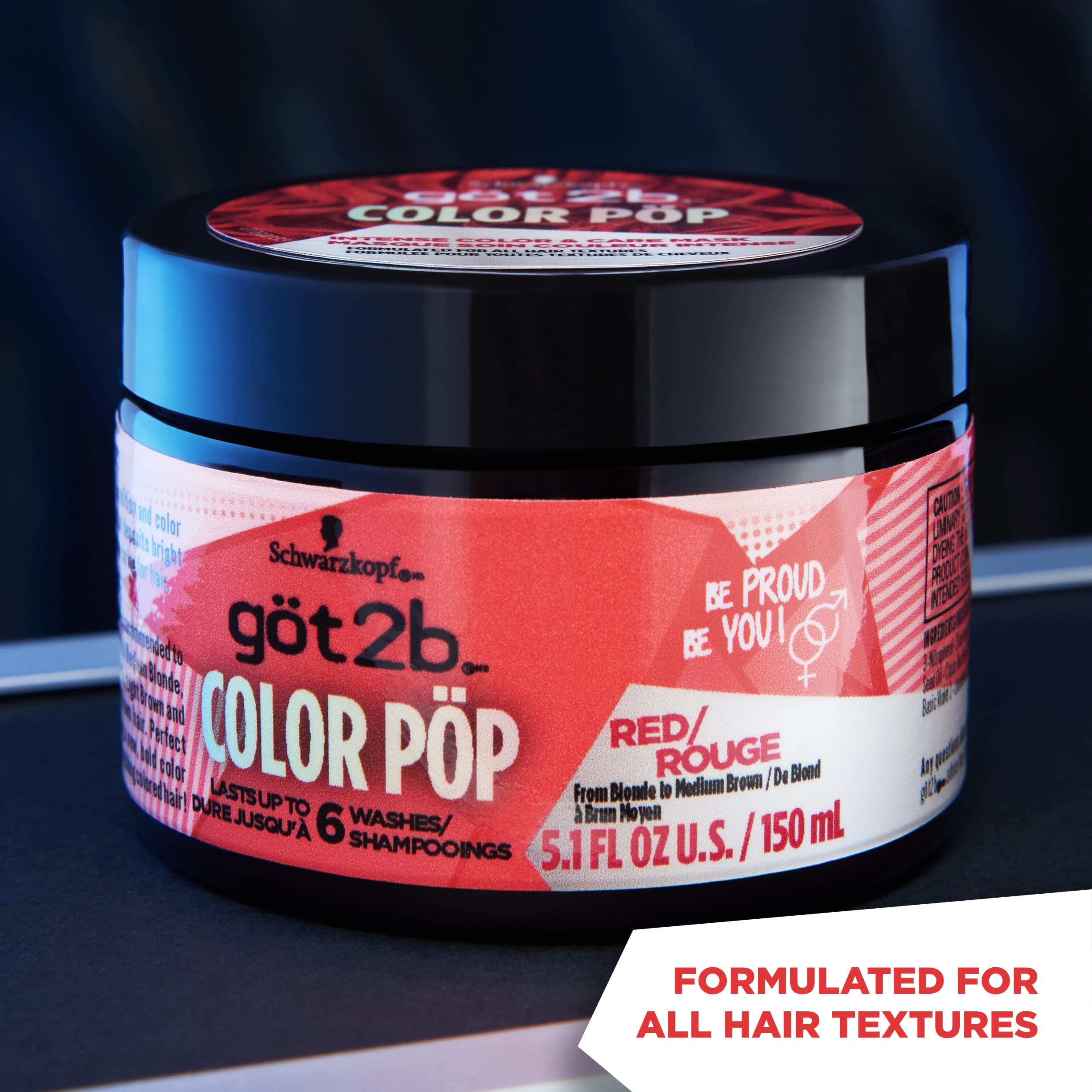Foto 3 pulgar | Mascarilla Para Teñir El Cabello Got2b Color Pop Semipermanente Roja 150 Ml - Venta Internacional.