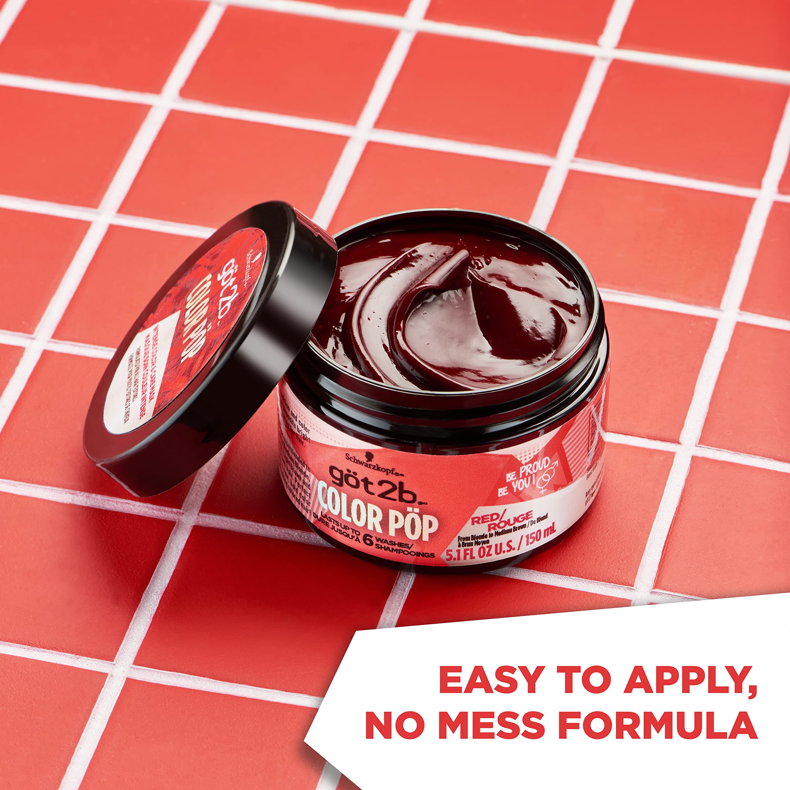 Foto 4 pulgar | Mascarilla Para Teñir El Cabello Got2b Color Pop Semipermanente Roja 150 Ml - Venta Internacional.