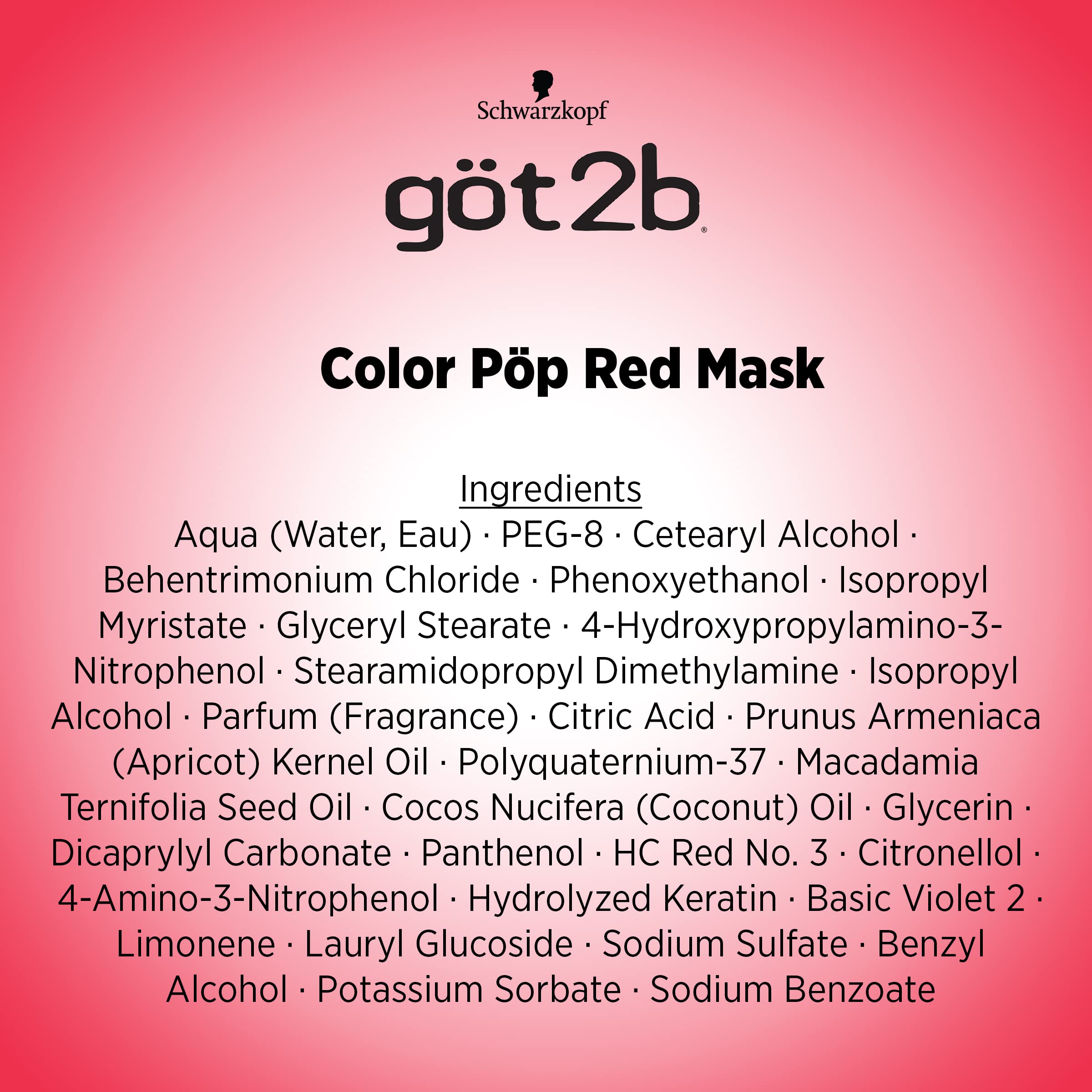 Foto 8 pulgar | Mascarilla Para Teñir El Cabello Got2b Color Pop Semipermanente Roja 150 Ml - Venta Internacional.