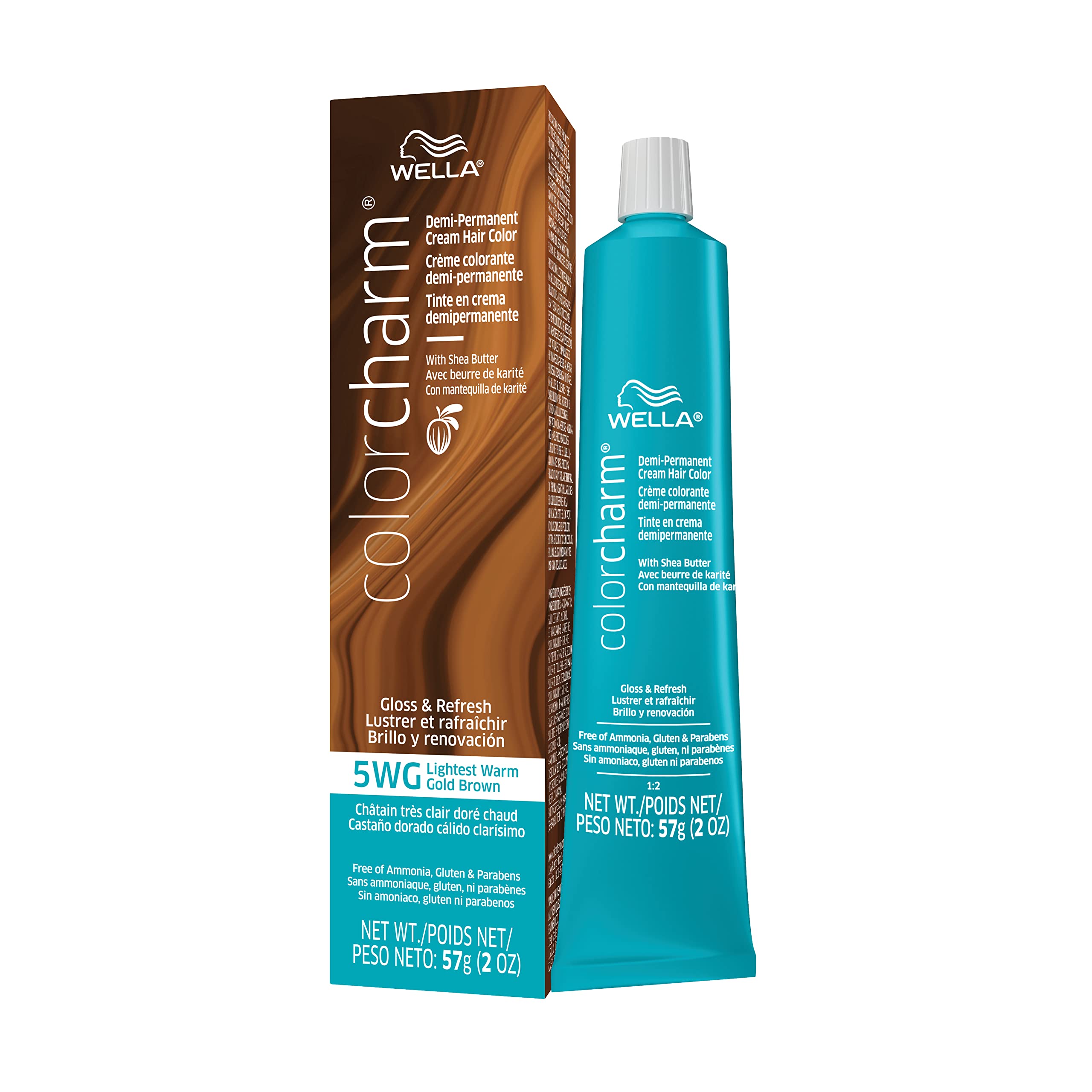 Brillo De Pelo Wella Color Charm Demi Permanent, 5 Wg, Más Ligero Y Cálido, Marrón Dorado, 60 Ml - Venta Internacional