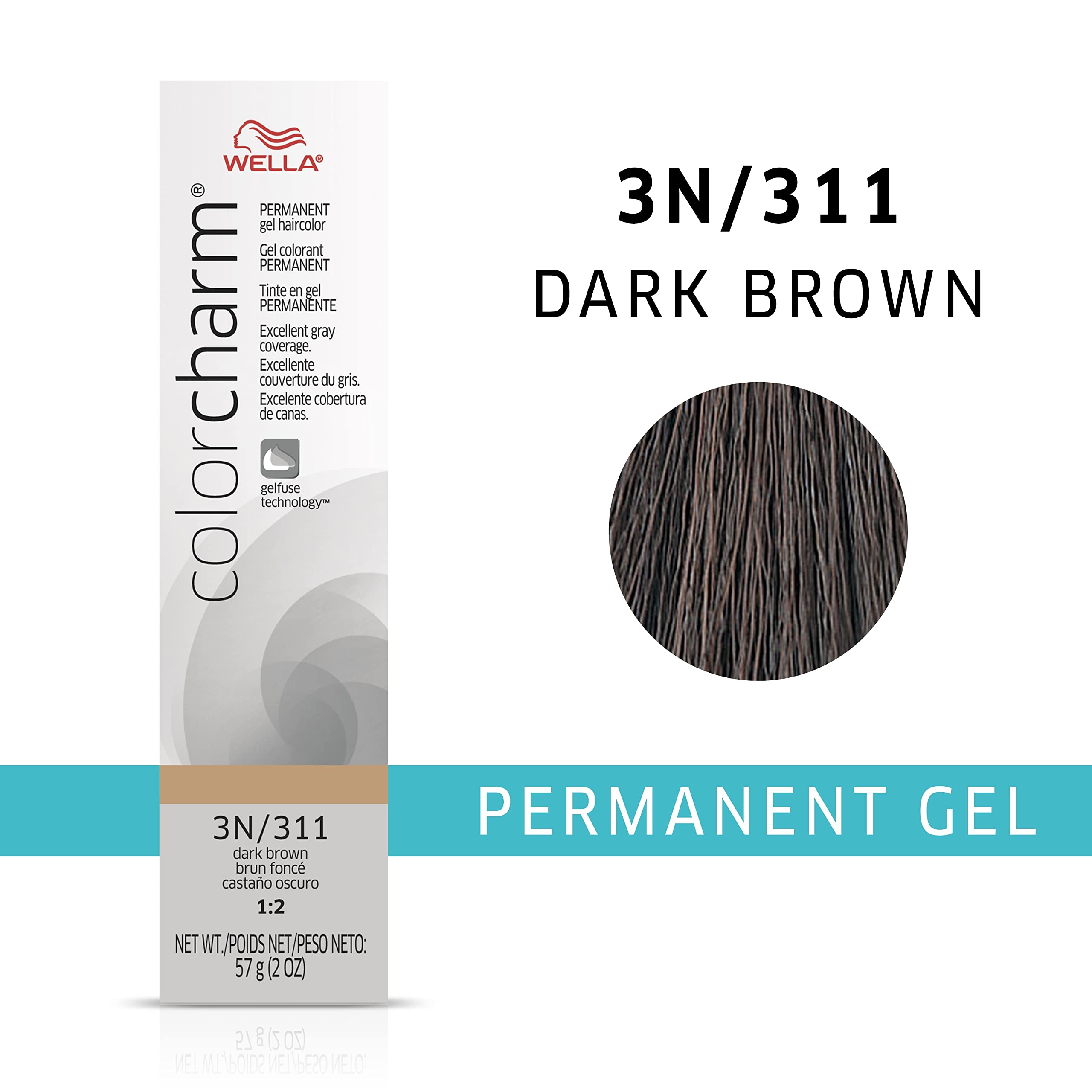 Foto 3 pulgar | Color De Cabello Wella Color Charm Gel Permanente 3n Marrón Oscuro - Venta Internacional.