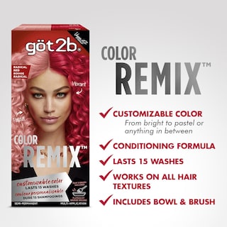 Foto 2 | Tinte De Pelo Got2b Color Remix Semipermanente 092 Radical Red - Venta Internacional.