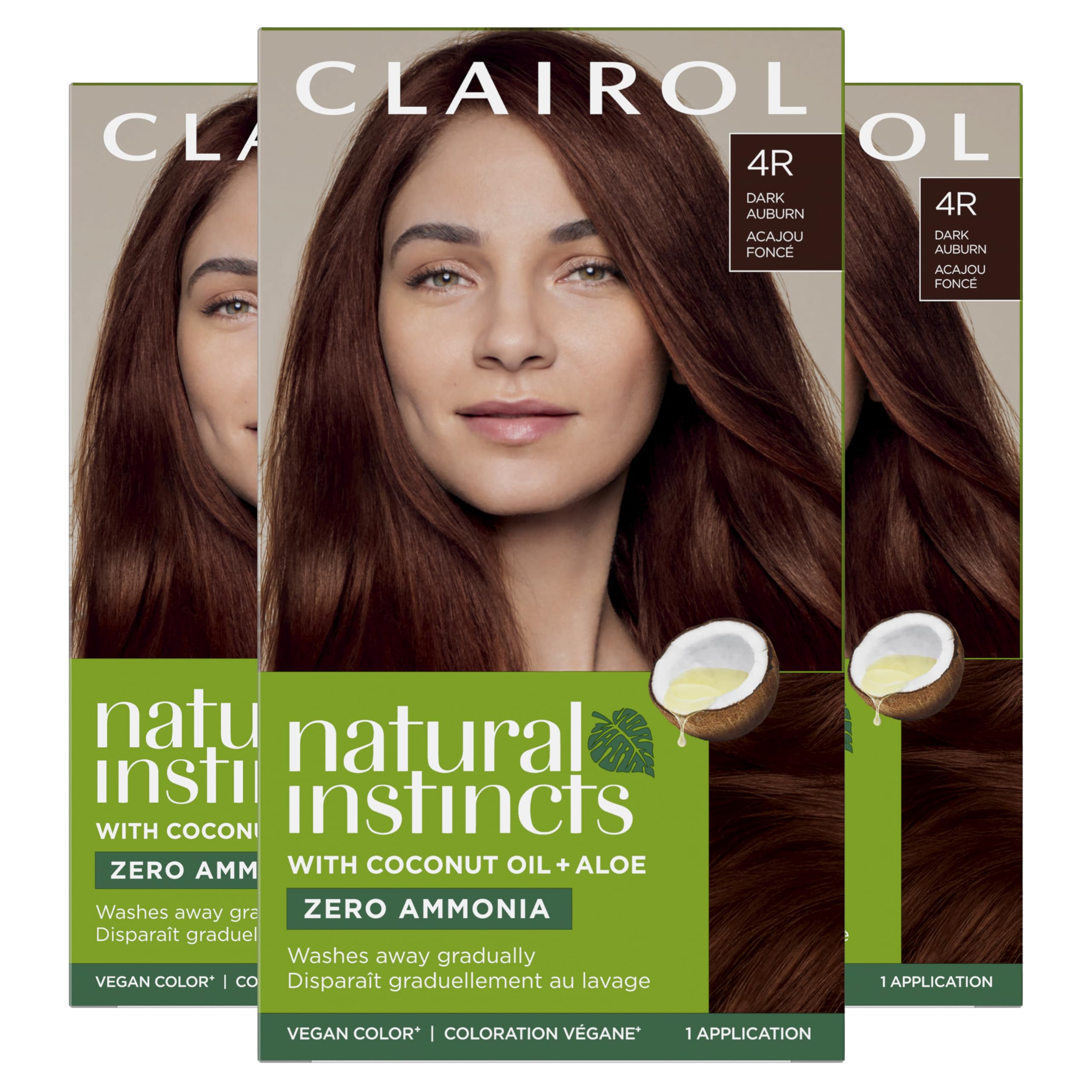 Foto 2 pulgar | Tinte Para El Cabello Clairol Natural Instincts Demi-permanent 4r Auburn - Venta Internacional.