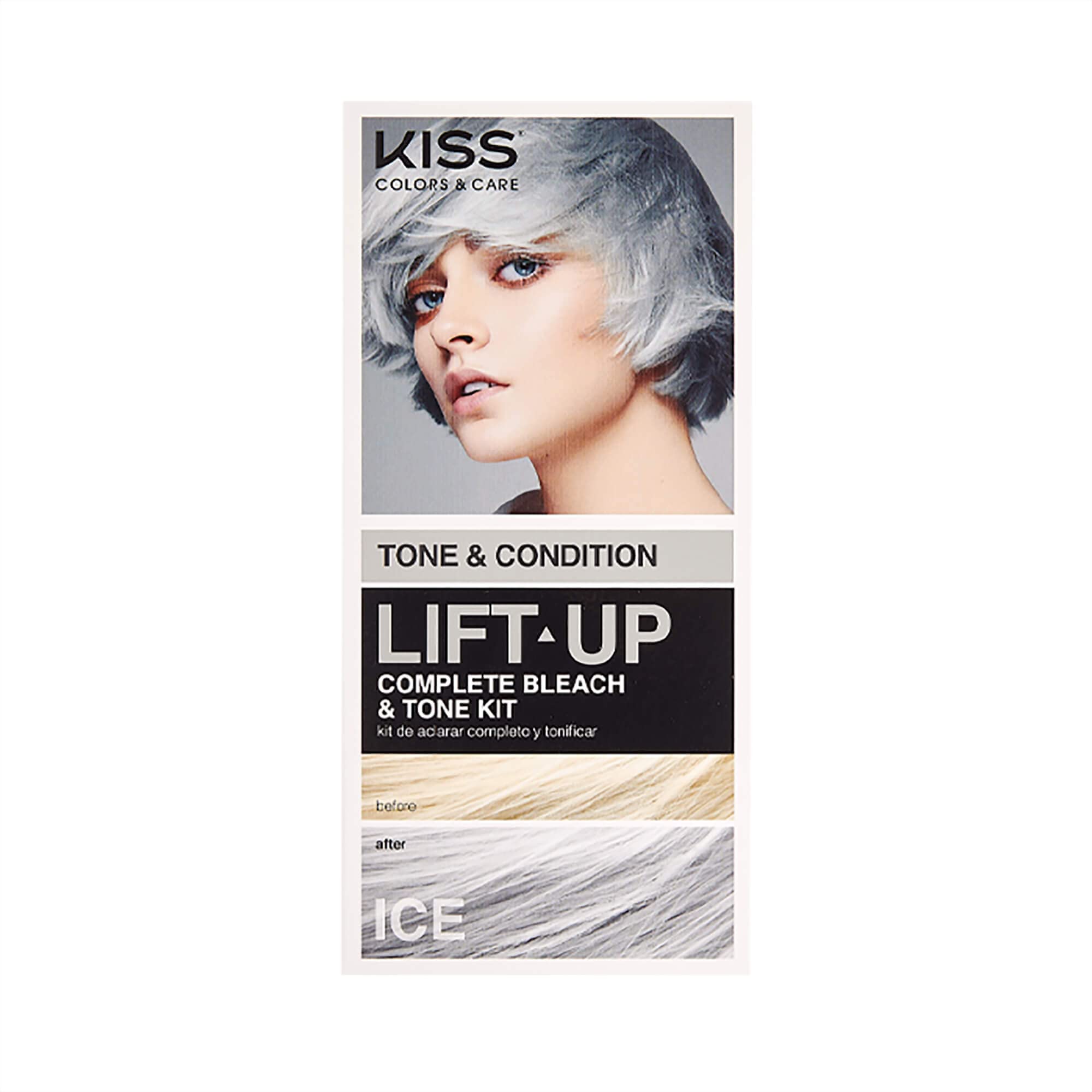 Foto 2 pulgar | Kit De Decoloración Capilar Kiss Lift Up Con Sérum Revitalizante Plex - Venta Internacional.