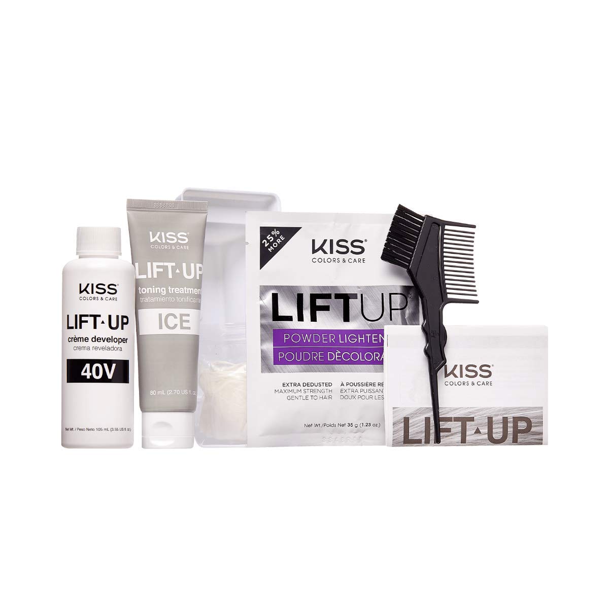Foto 3 pulgar | Kit De Decoloración Capilar Kiss Lift Up Con Sérum Revitalizante Plex - Venta Internacional.