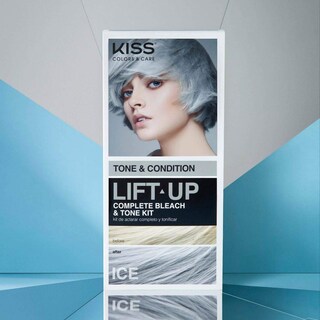 Foto 3 | Kit De Decoloración Capilar Kiss Lift Up Con Sérum Revitalizante Plex - Venta Internacional.