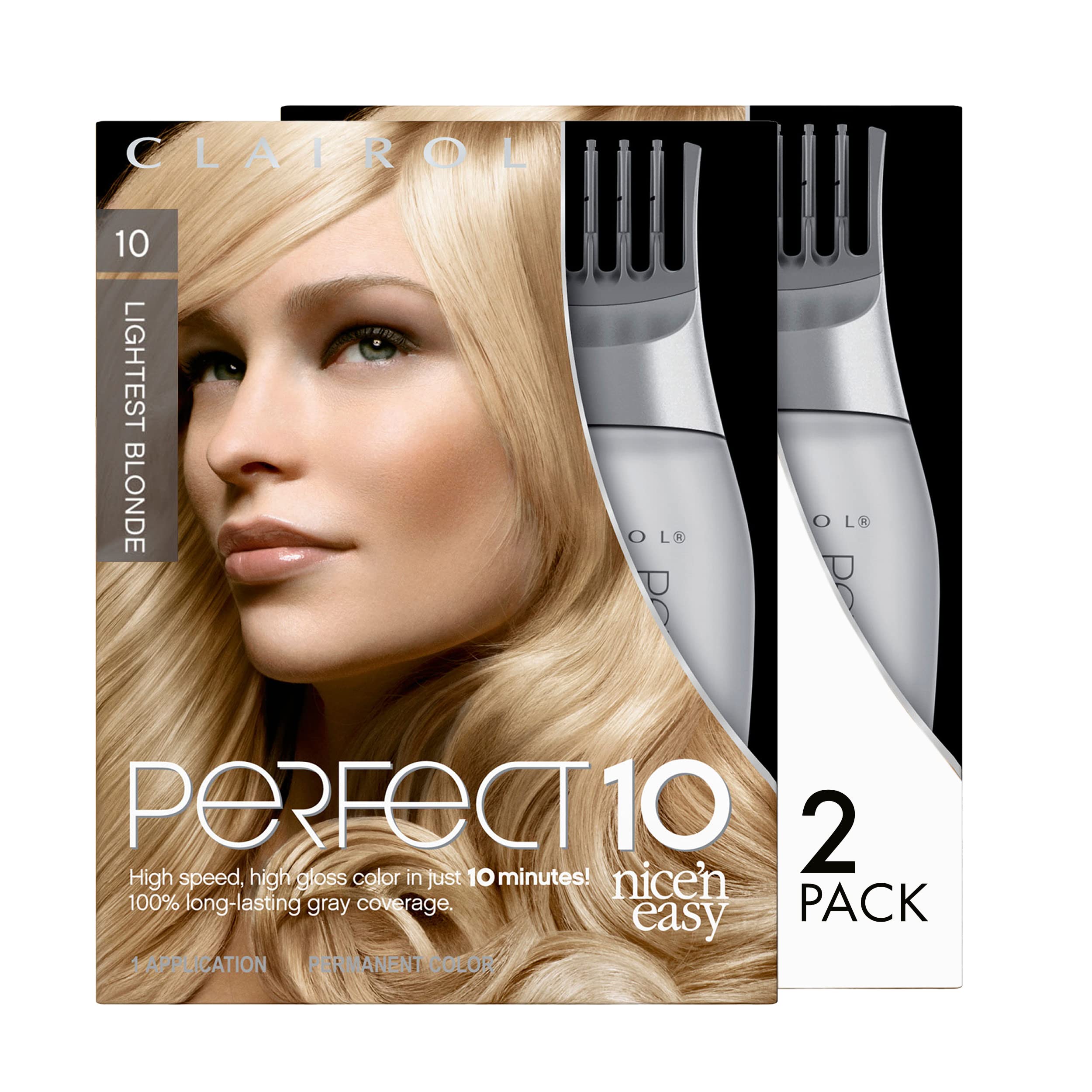 Tinte Para El Cabello Clairol Nice'n Easy Perfect 10 10 Rubio Más Claro X2 - Venta Internacional.