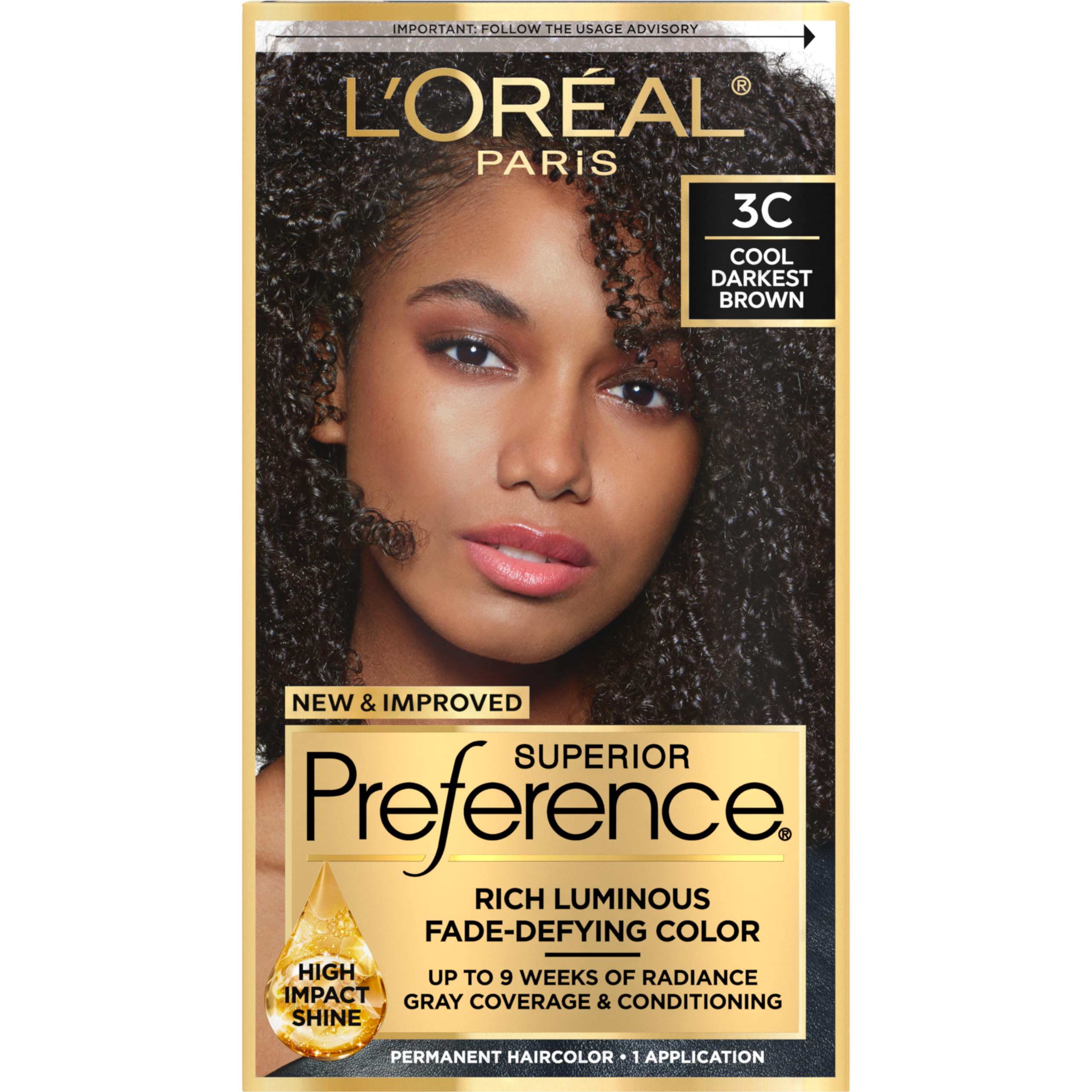 Tinte Para El Cabello L'oreal Paris Superior Preference 3c Cool Darkest Brown - Venta Internacional.