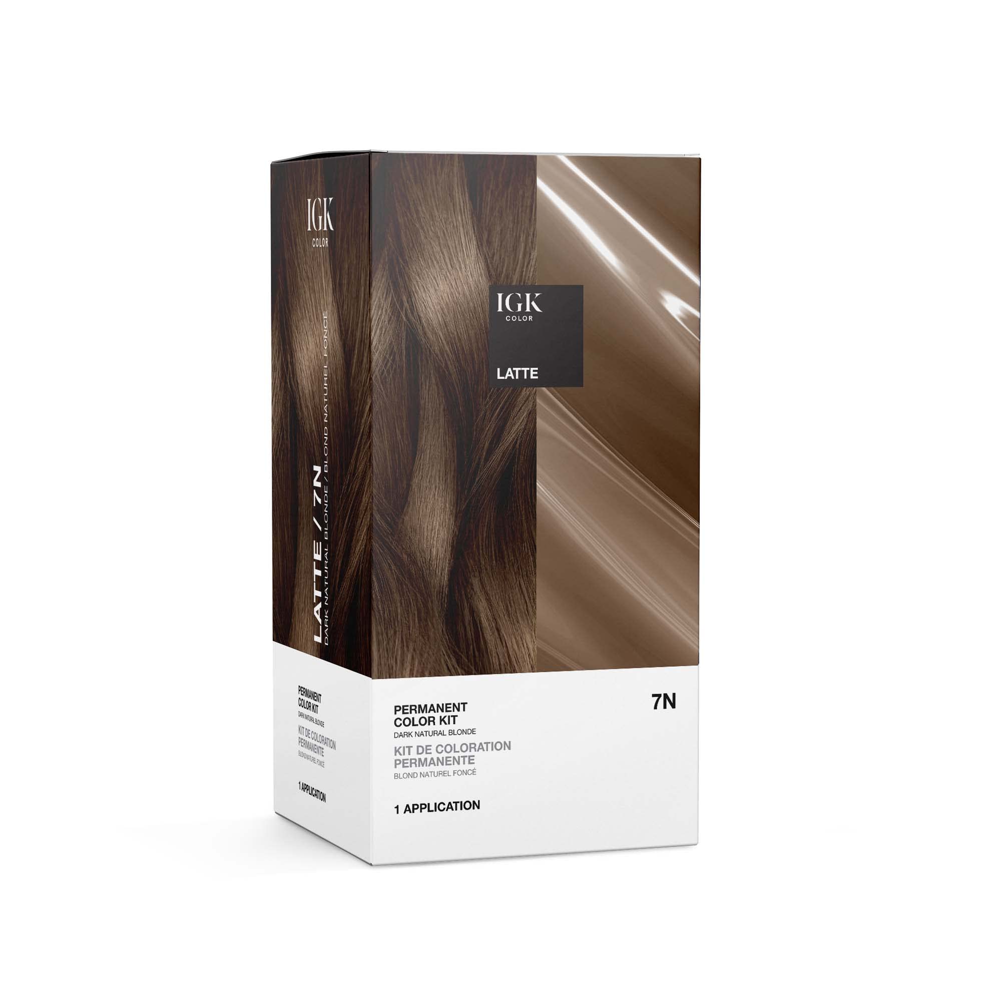 Foto 2 pulgar | Kit De Coloración De Cabello Igk Latte Dark Natural Blonde 7n 140ml - Venta Internacional.