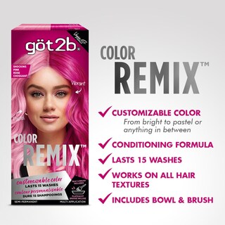 Foto 2 | Tinte De Pelo Got2b Color Remix Semipermanente 093 Shocking Pink - Venta Internacional.