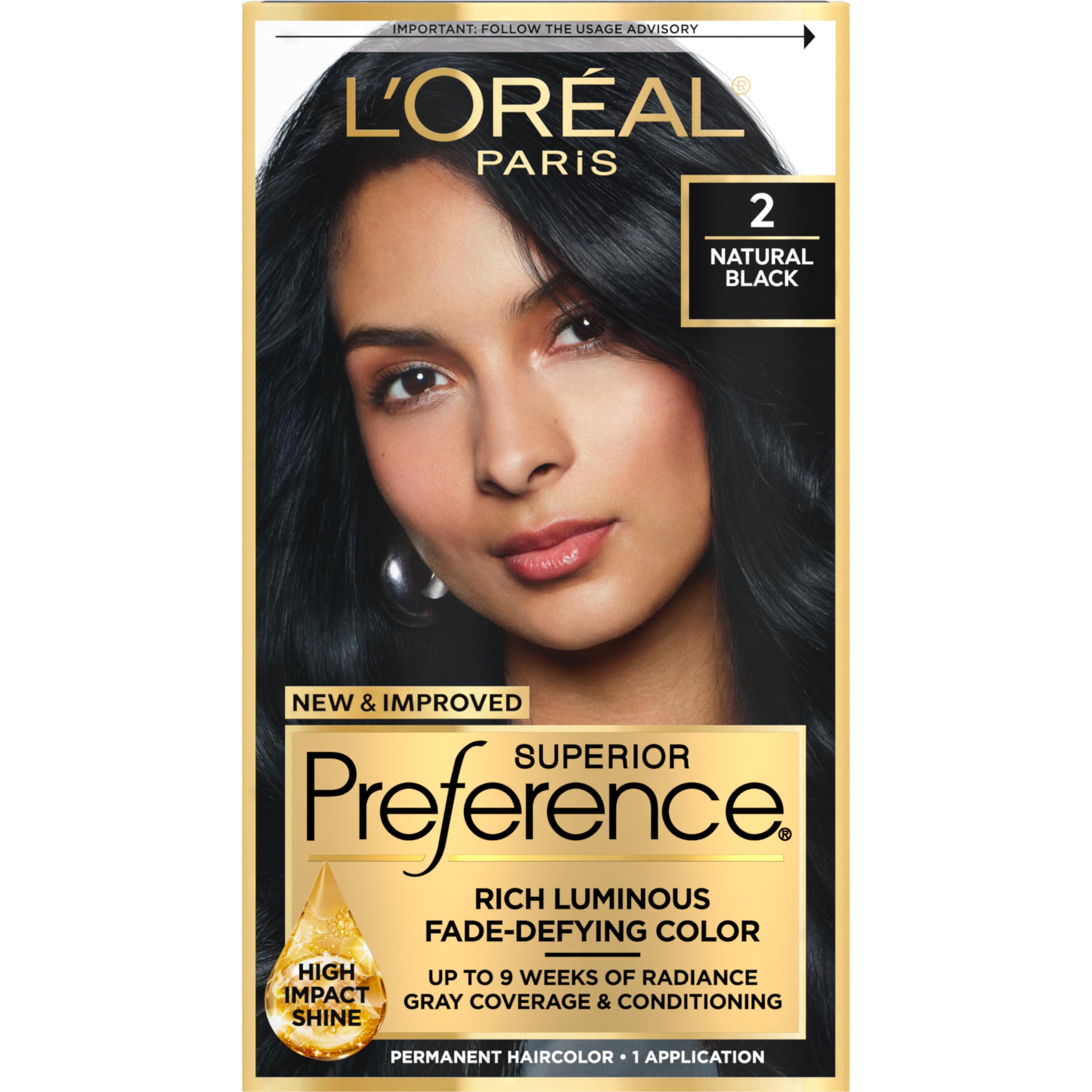 Foto 2 pulgar | Tinte Para El Cabello L'oreal Paris Superior Preference Natural Black 2 - Venta Internacional.